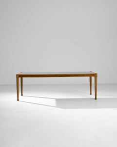 Table basse danoise en bois des années 1960 avec plateau en époxy