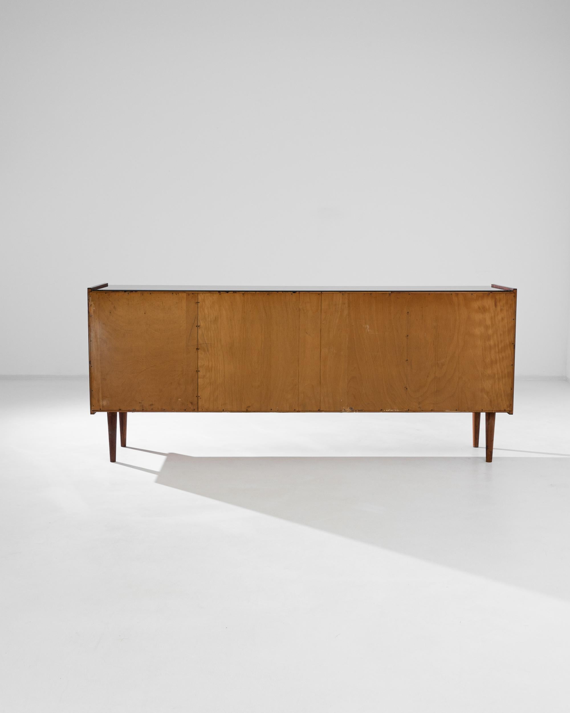 1960s Danish Wooden Sideboard with Glass Top 2