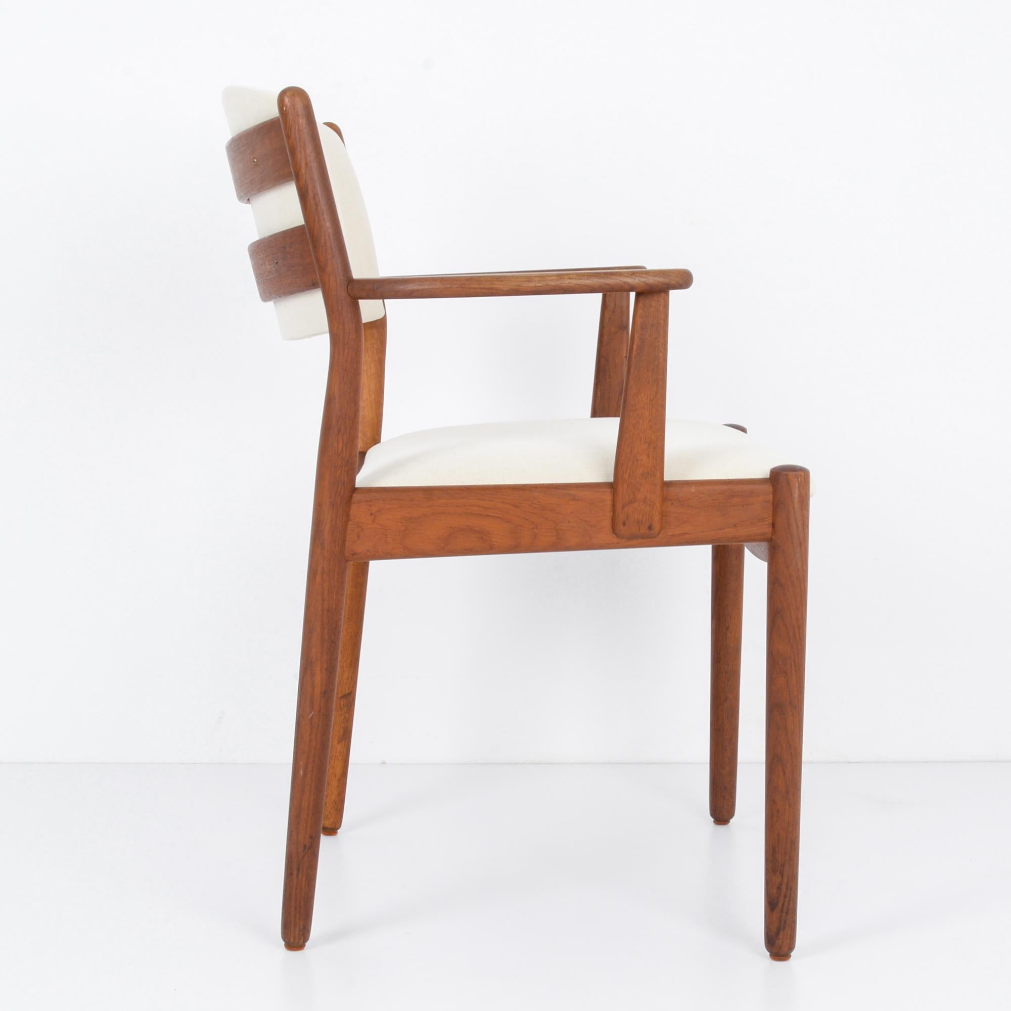 Scandinavian Modern 1960s Danish Wooden Upholstered Armchair