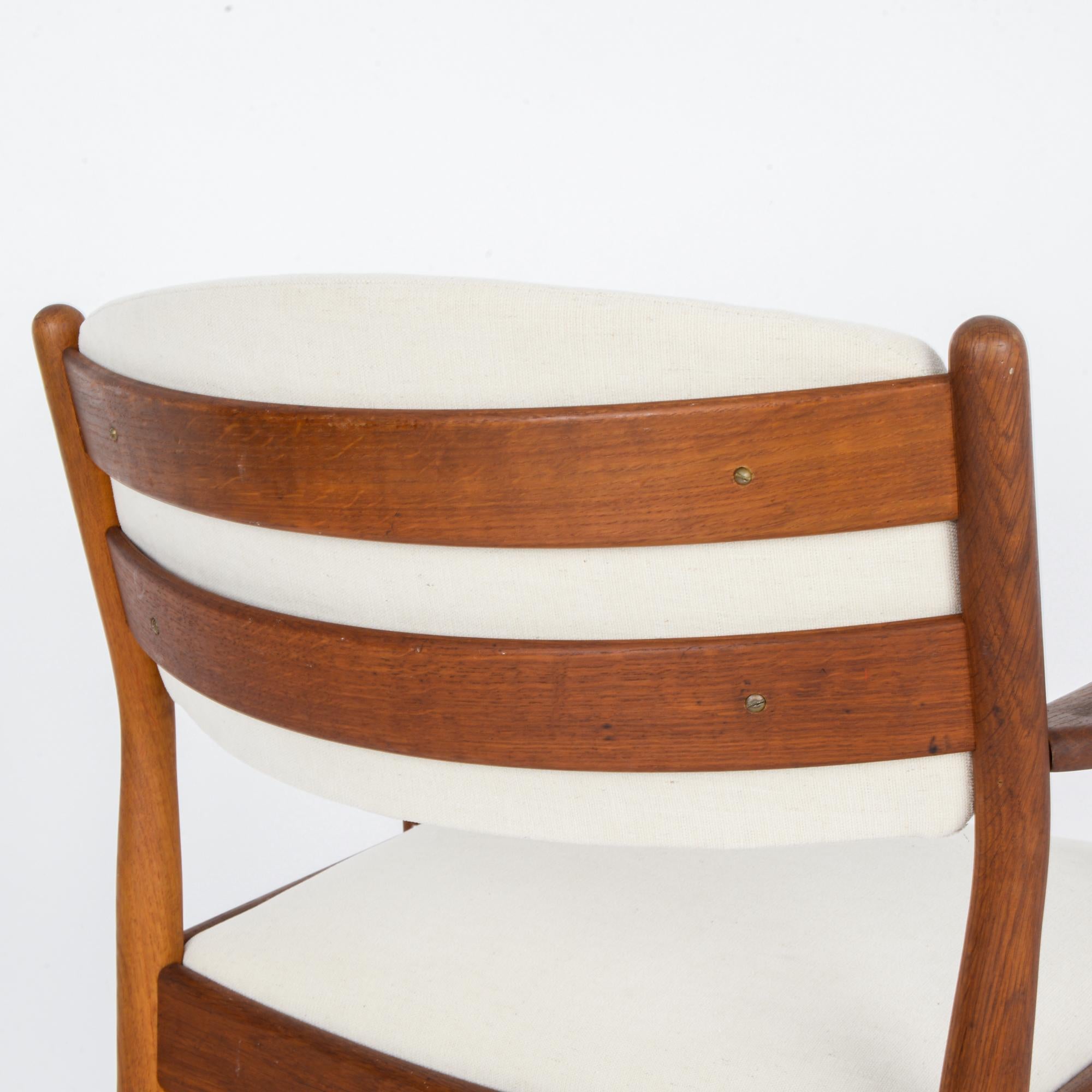 Fabric 1960s Danish Wooden Upholstered Armchair