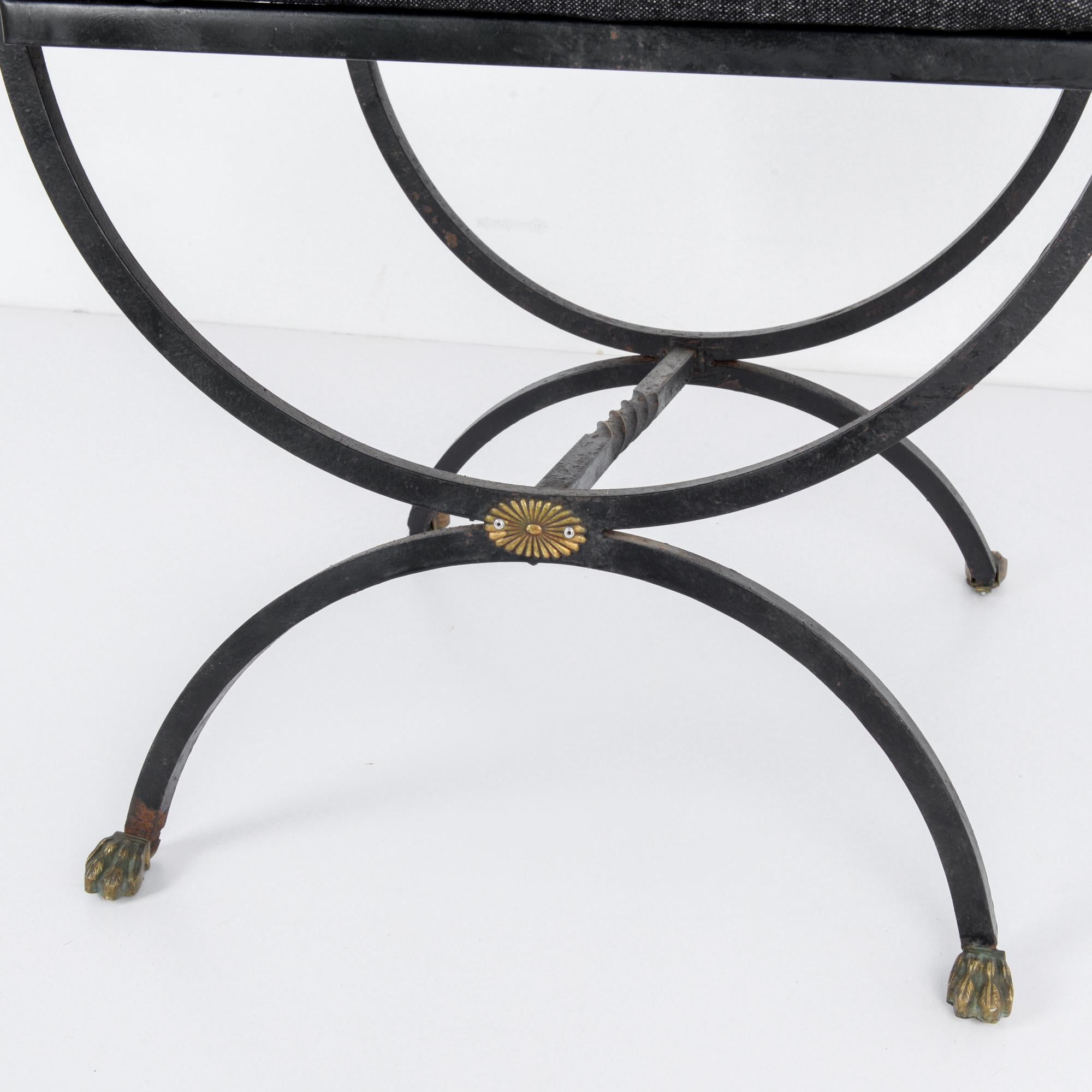 1960s Danish Wrought Iron Upholstered Side Chair 5