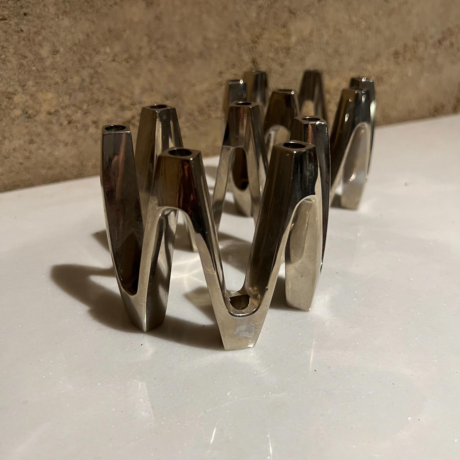 1960s Modernist Crown Silver Candle Holders by Jens Quistgaard Dansk Design 6