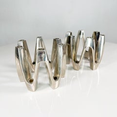 1960s Modernist Crown Silver Candle Holders by Jens Quistgaard Dansk Design