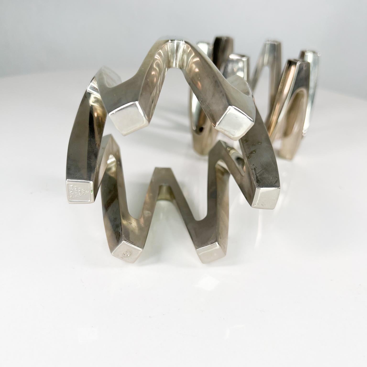 Silver Plate 1960s Modernist Crown Silver Candle Holders by Jens Quistgaard Dansk Design