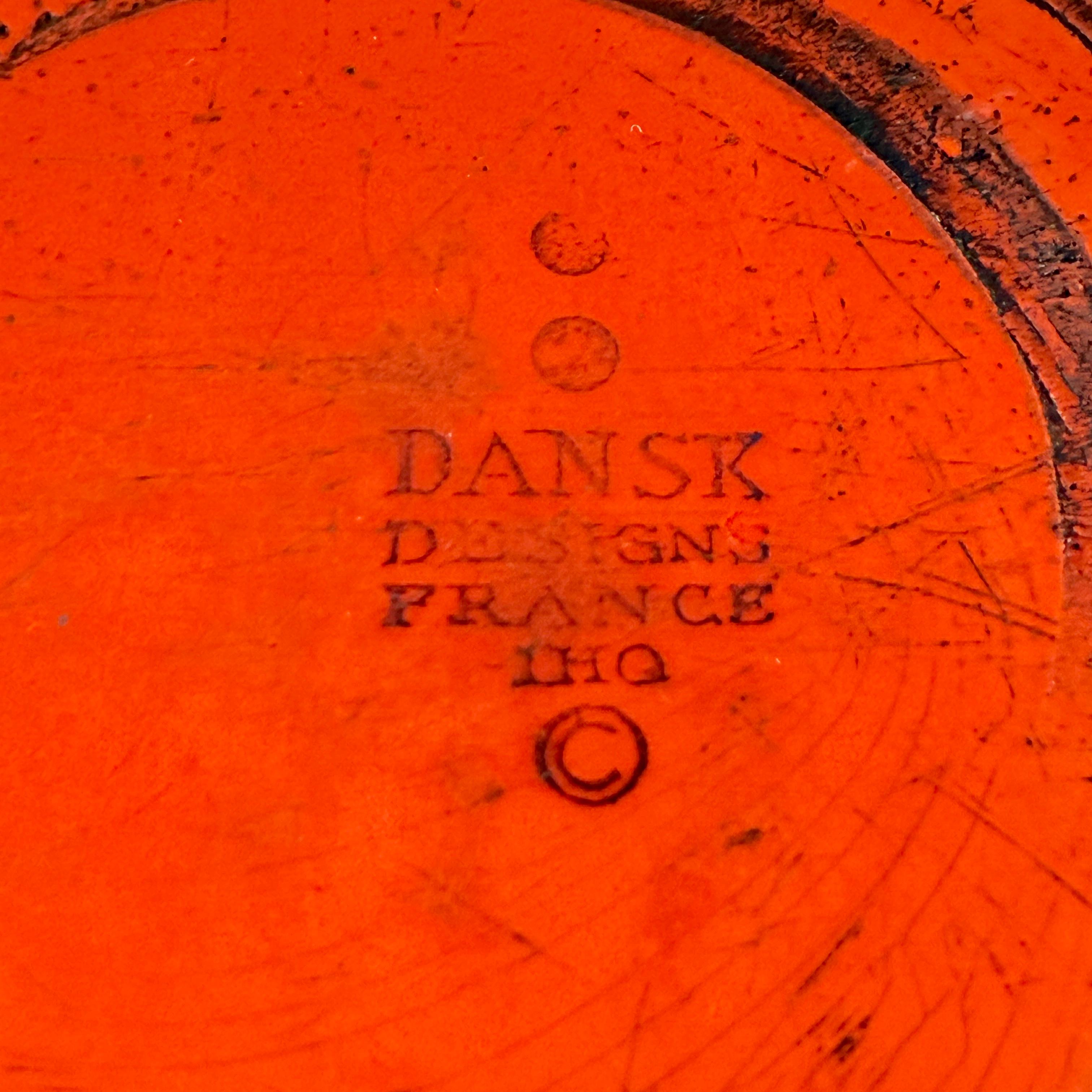1960s Dansk Kobenstyle Red 8 Qt Enamel on Steel Stock Pot For Sale 5