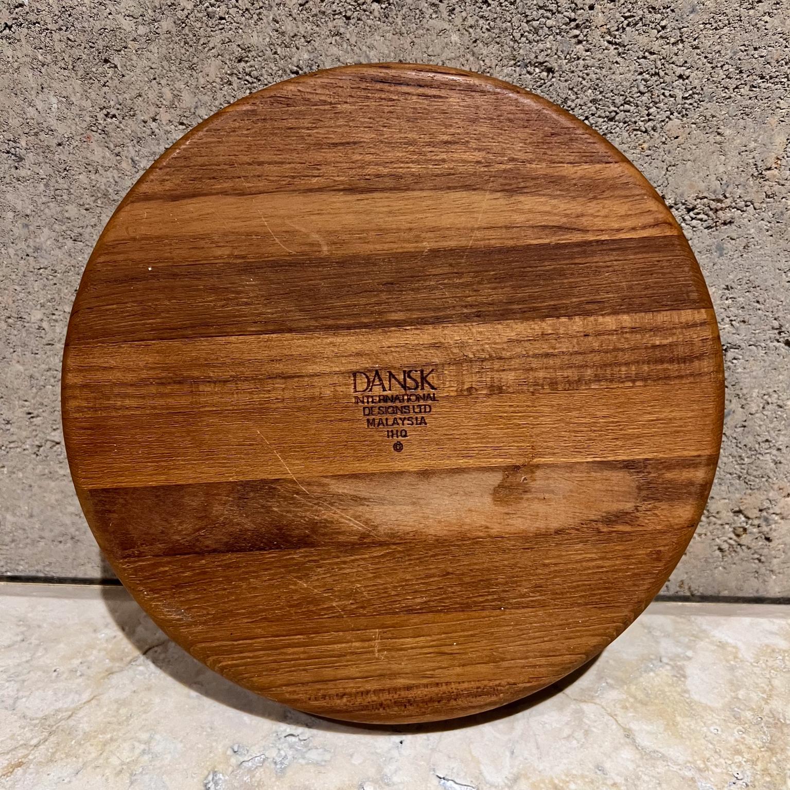 Mid-20th Century 1960s Dansk International Partitioned Teak Snack Tray Malaysia For Sale