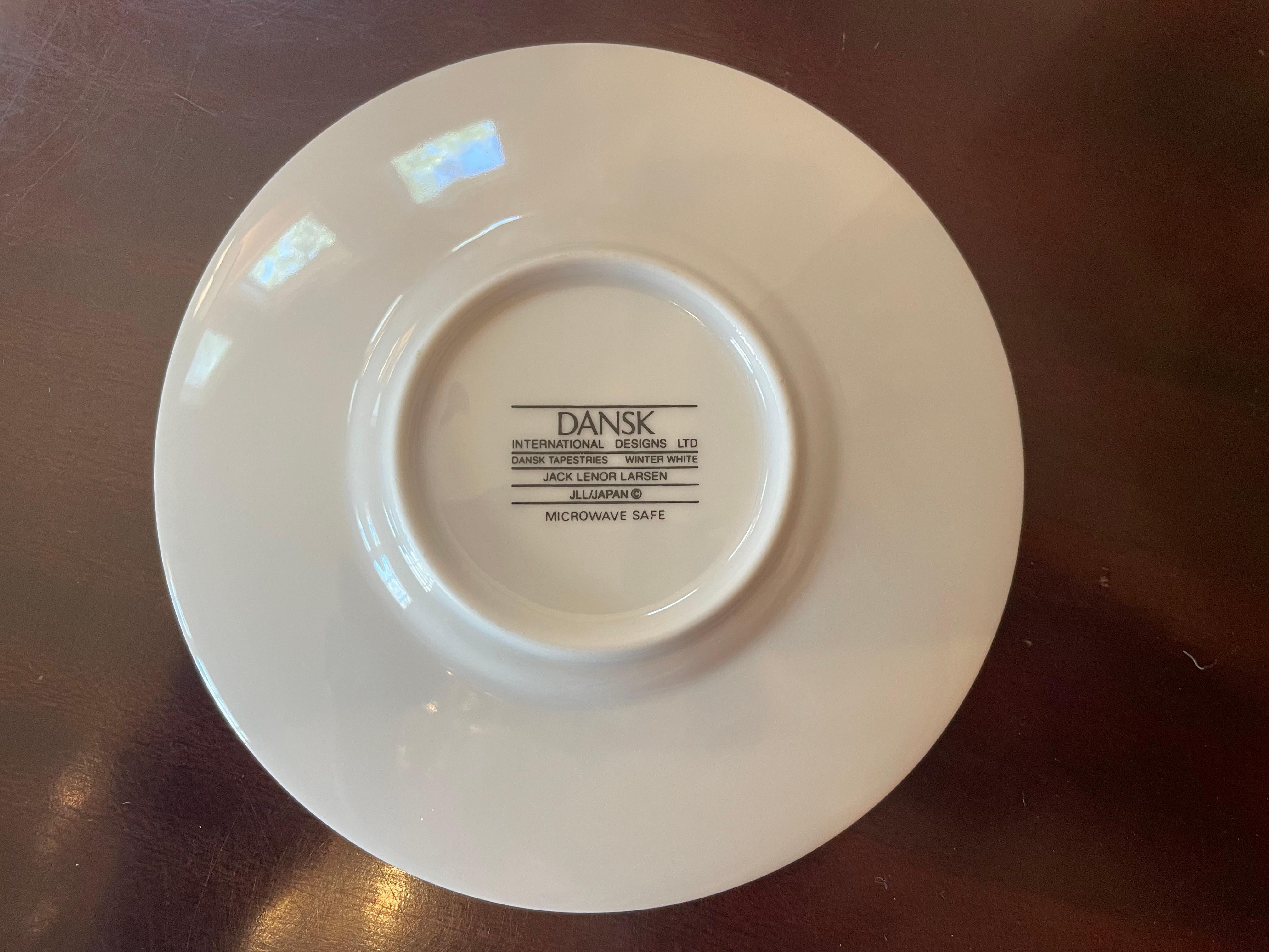 20th Century 1960s Dansk Porcelain Demitasse Cups and Saucers - Set of 8 For Sale