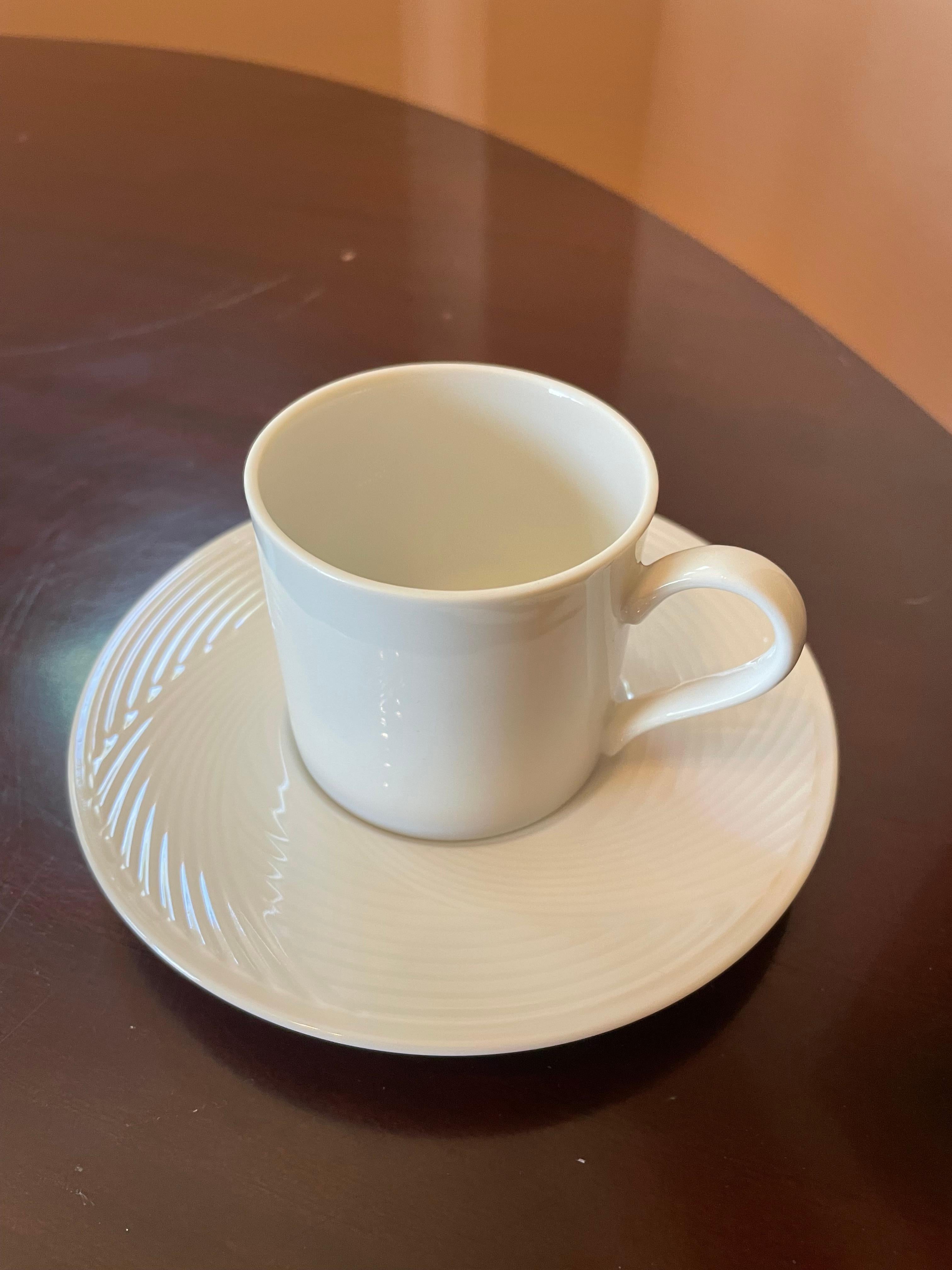 1960s Dansk Porcelain Demitasse Cups and Saucers - Set of 8 For Sale 2
