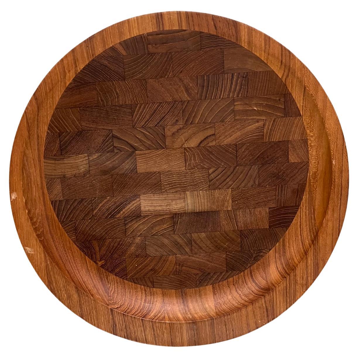 1960s Dansk Staved Teak Cutting Board IHQ Denmark en vente