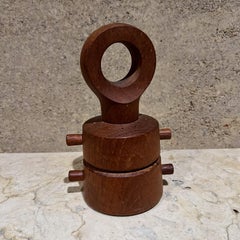 1960s Dansk Teak Eyelet Salt Pepper Mill Jens Quistgaard Denmark