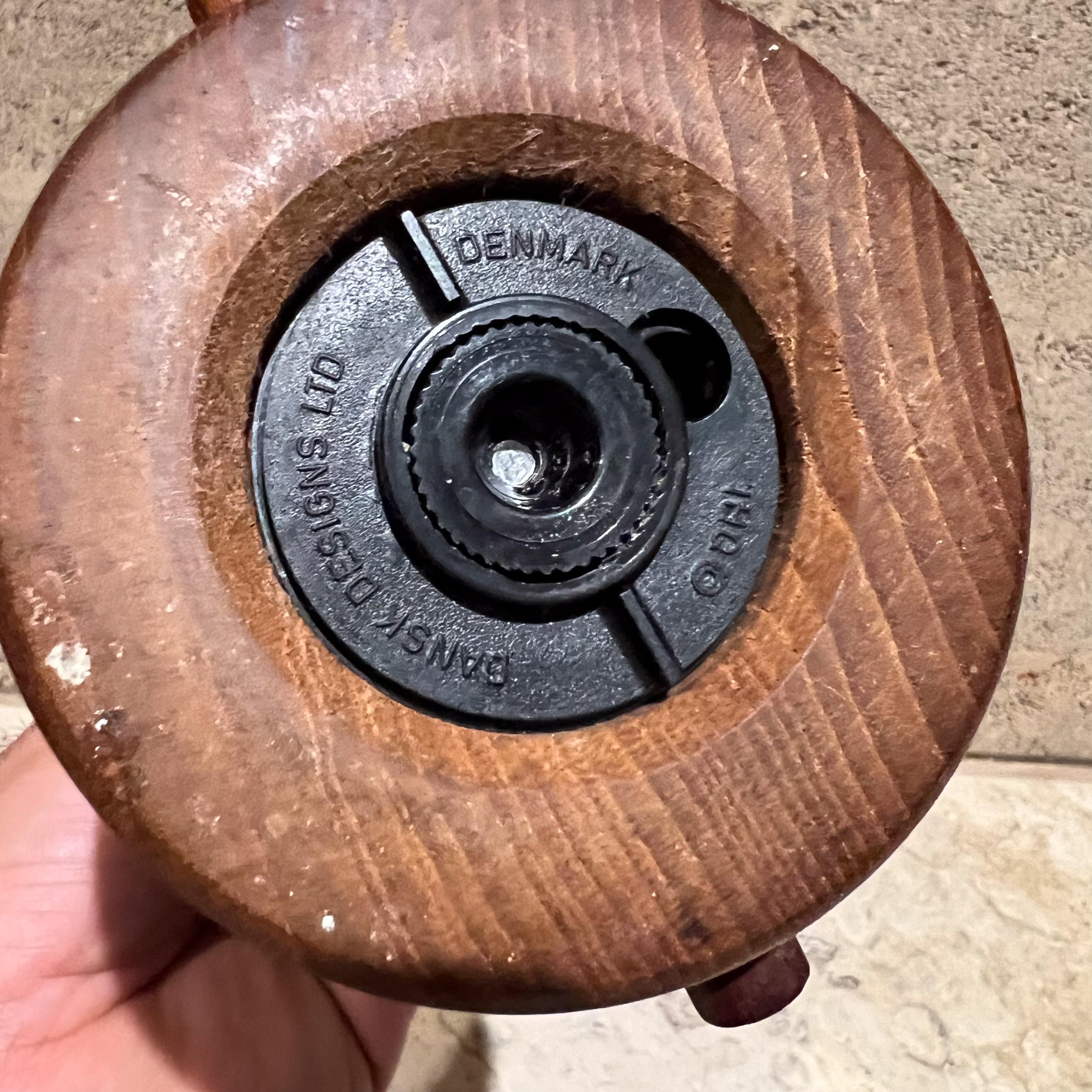 1960s Dansk Teak Eyelet Salt Pepper Mill Jens Quistgaard Denmark 3