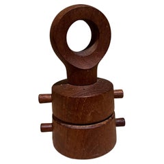 1960s Dansk Teak Eyelet Salt Pepper Mill Jens Quistgaard Denmark