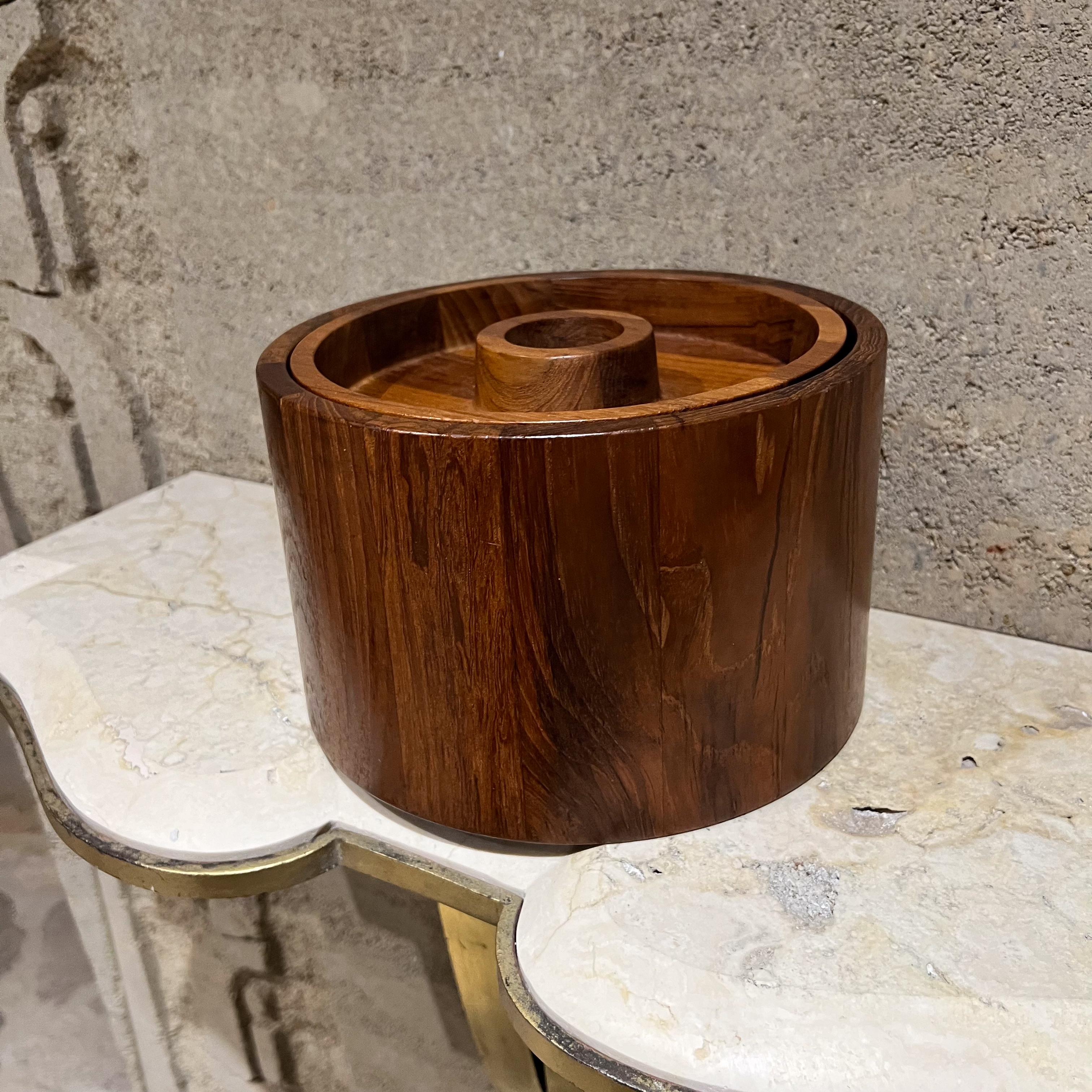 1960s Dansk Teak Ice Bucket Jens Quistgaard Denmark In Good Condition In Chula Vista, CA