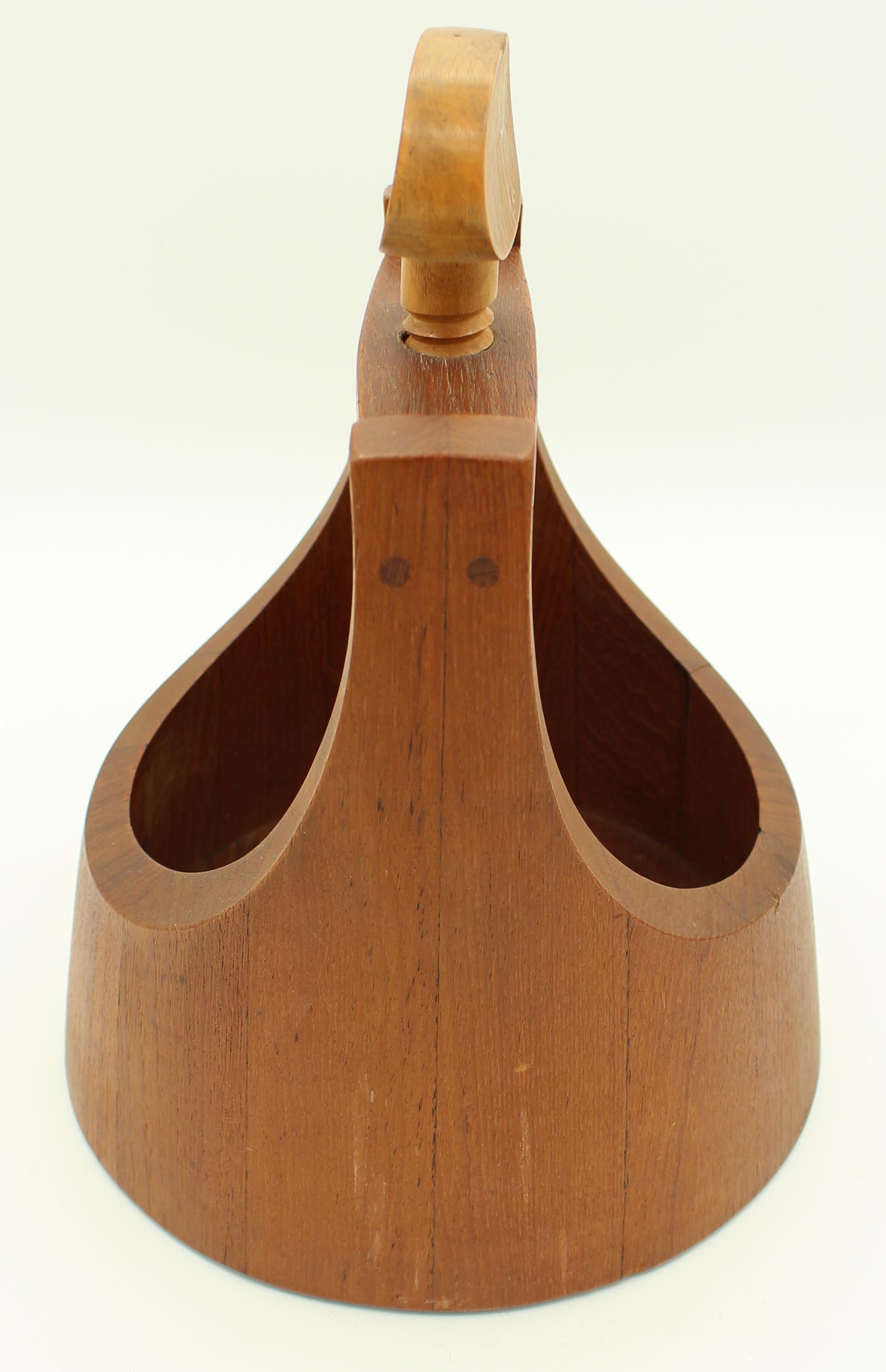 Mid-Century Modern 1960's Dansk Teak Nut Bowl & Cracker