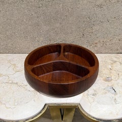 Plato de servir seccionado de teca Dansk de los años 60 Jens Quistgaard