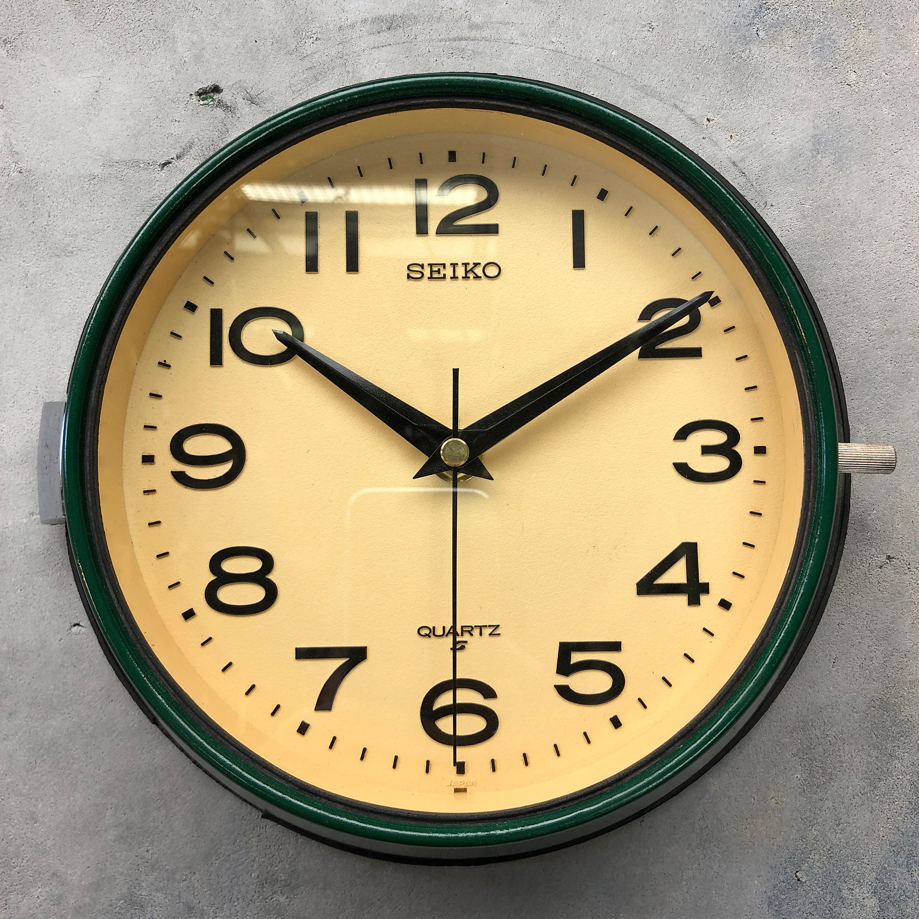 vintage green wall clock
