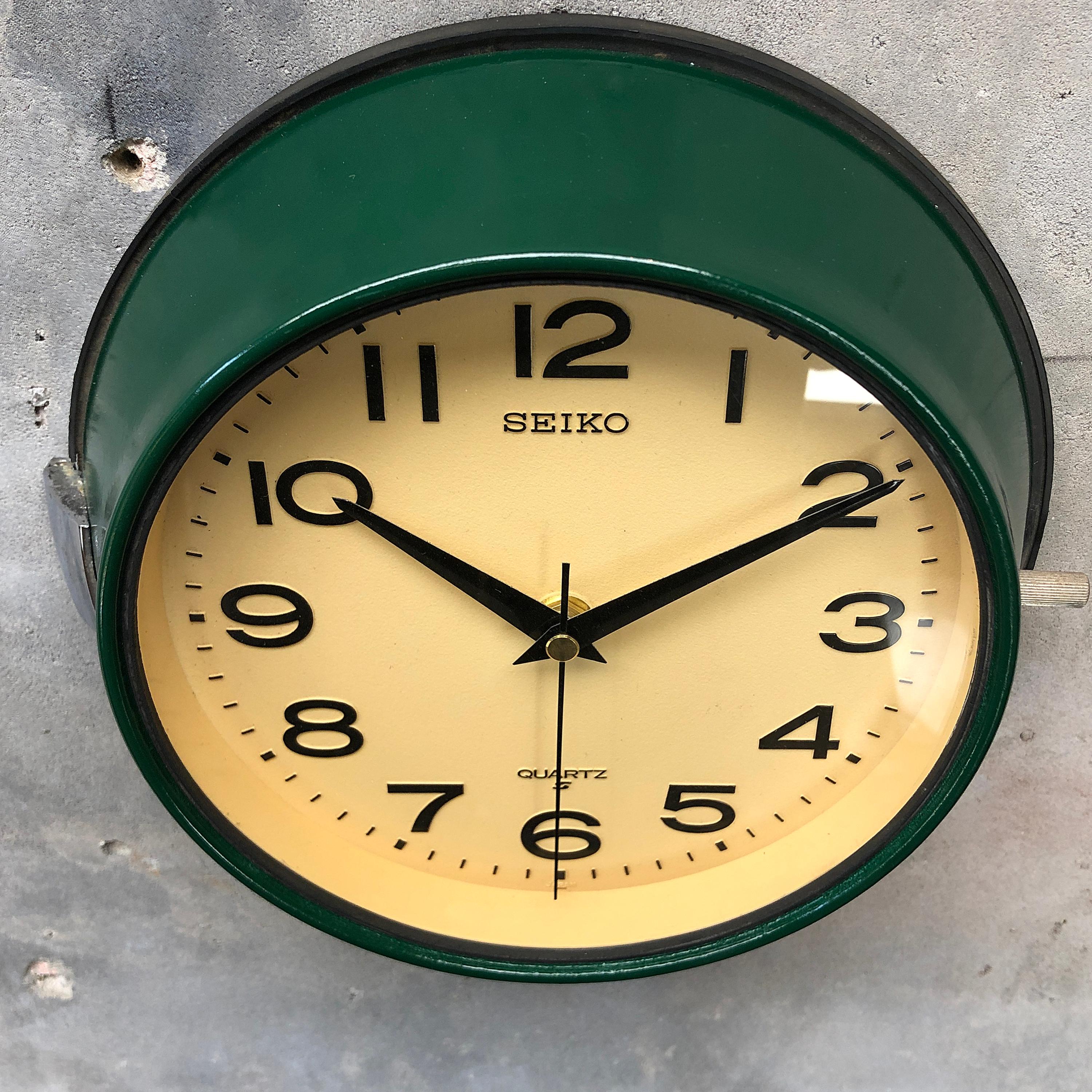 dark green wall clock