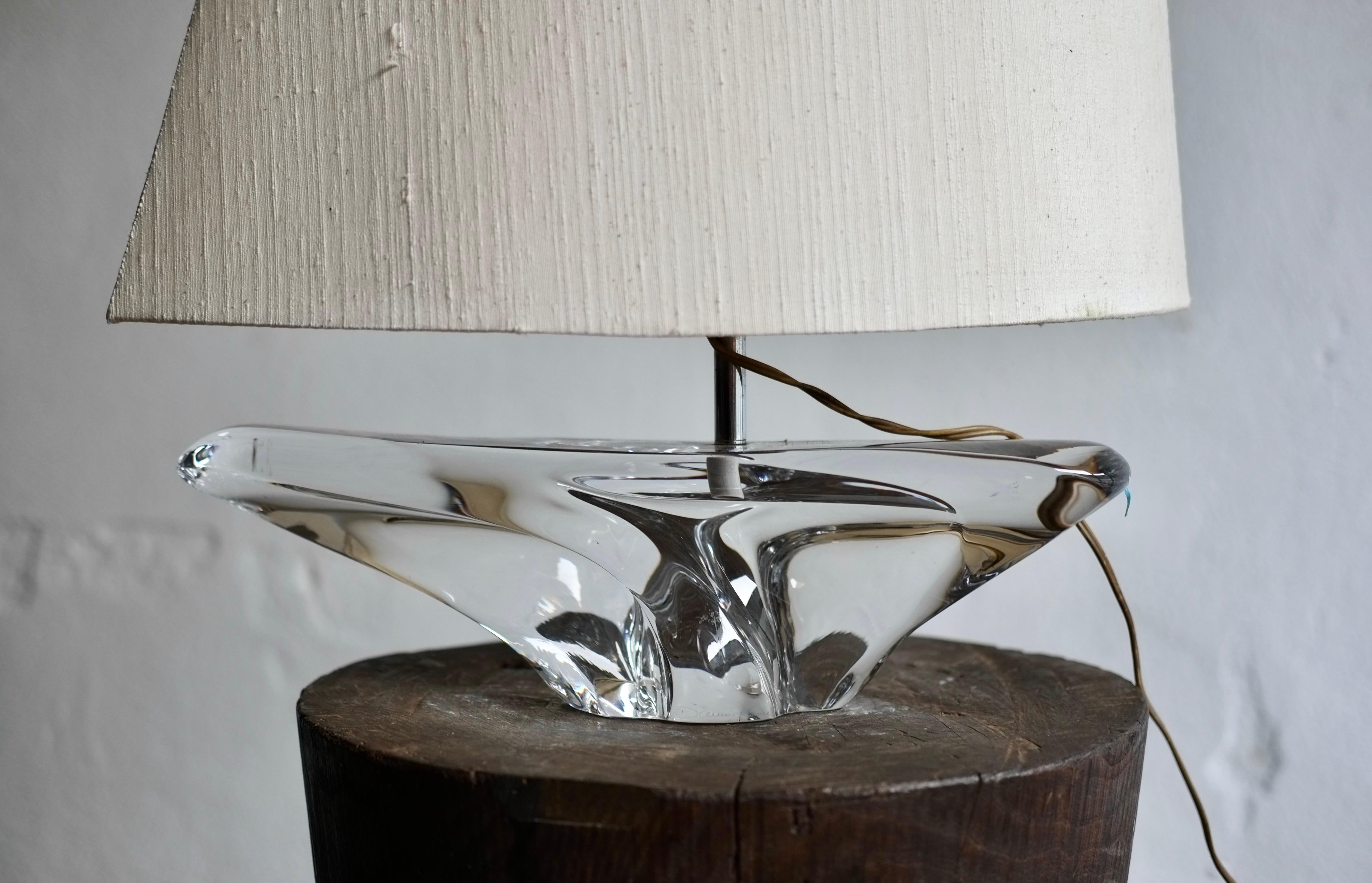 1960's Daum Crystal Sailboat Lamp 3