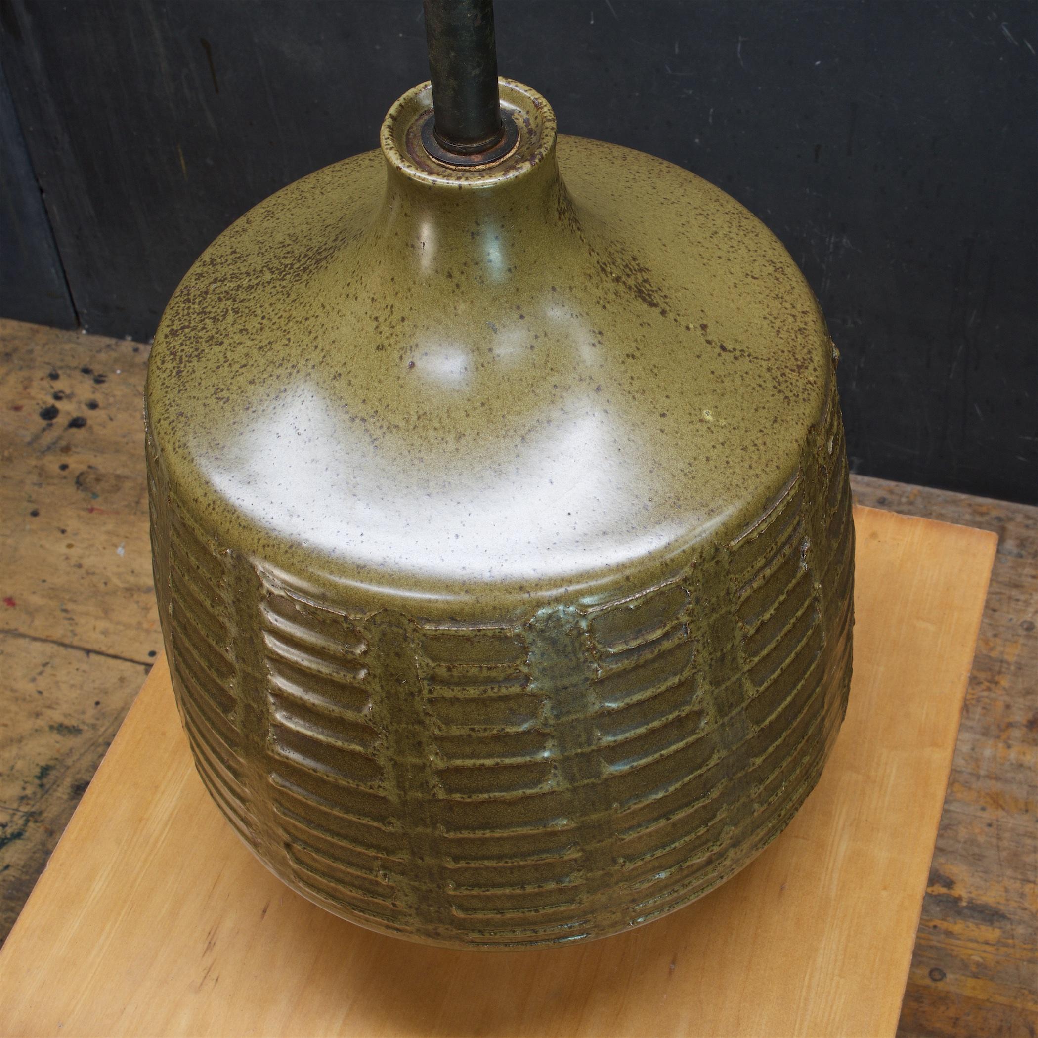 1960s David Cressey Pro Artisan Stoneware Lamp Mid-Century California Design For Sale 2