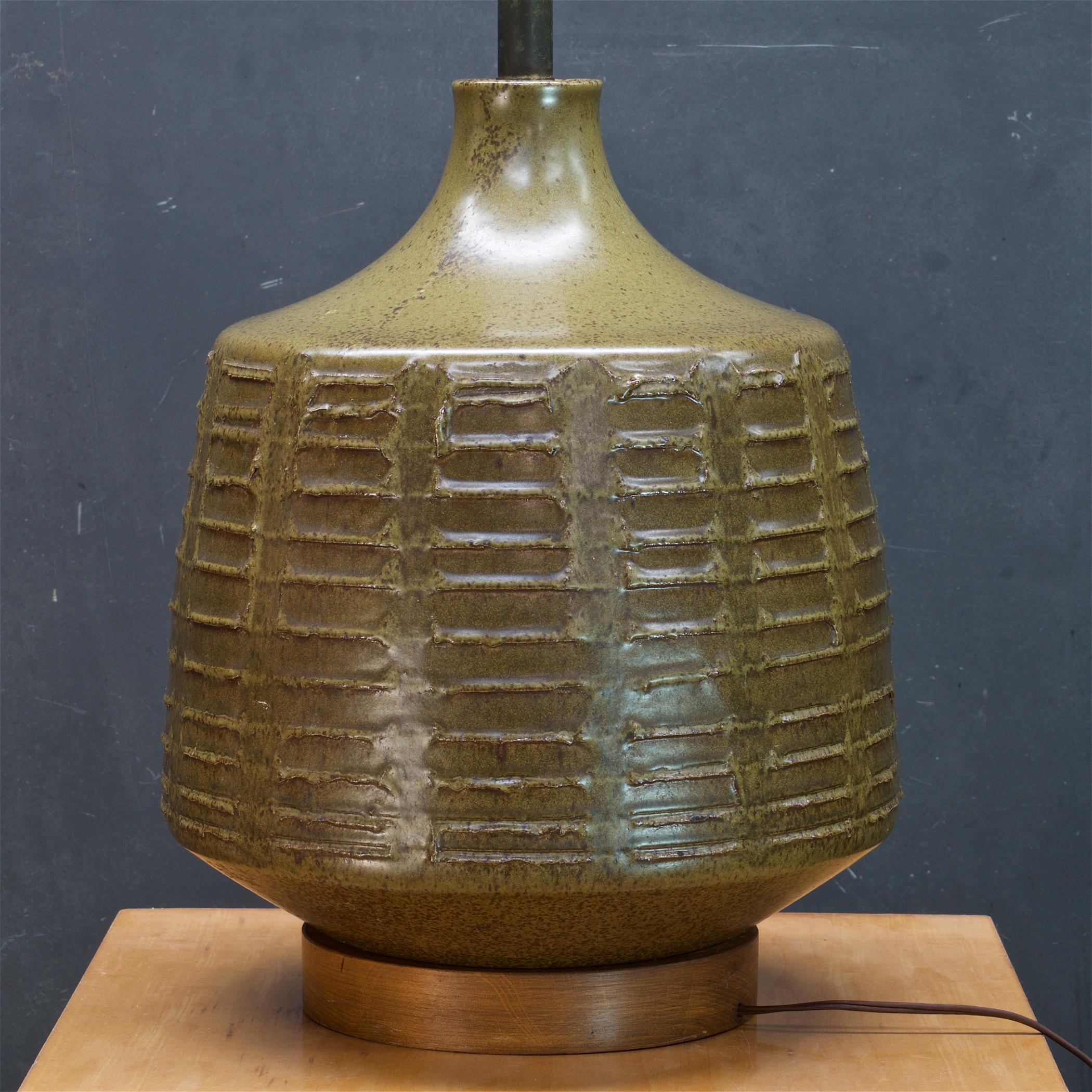 Mid-Century Modern 1960s David Cressey Pro Artisan Stoneware Lamp Mid-Century California Design For Sale