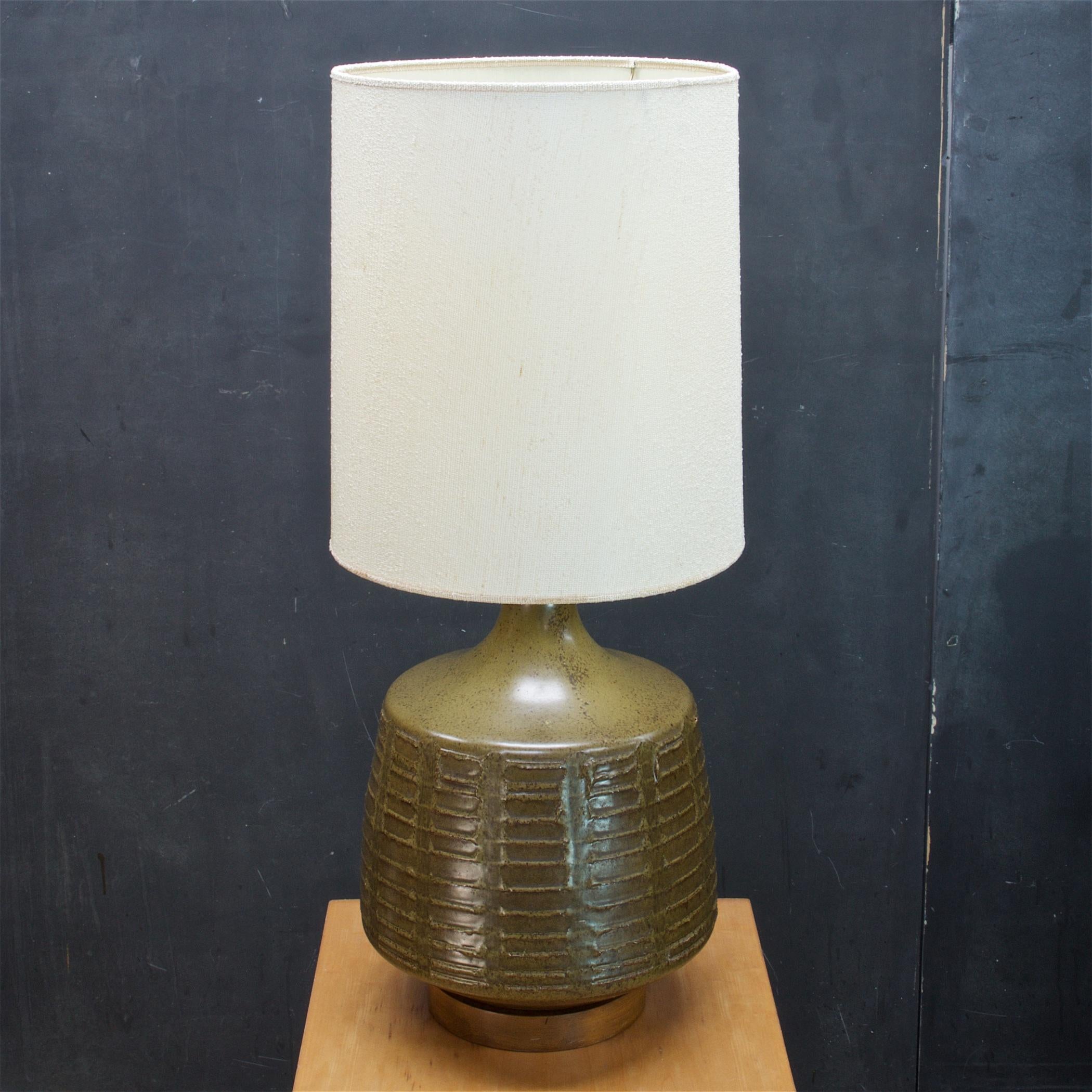 1960s David Cressey Pro Artisan Stoneware Lamp Mid-Century California Design In Fair Condition For Sale In Hyattsville, MD