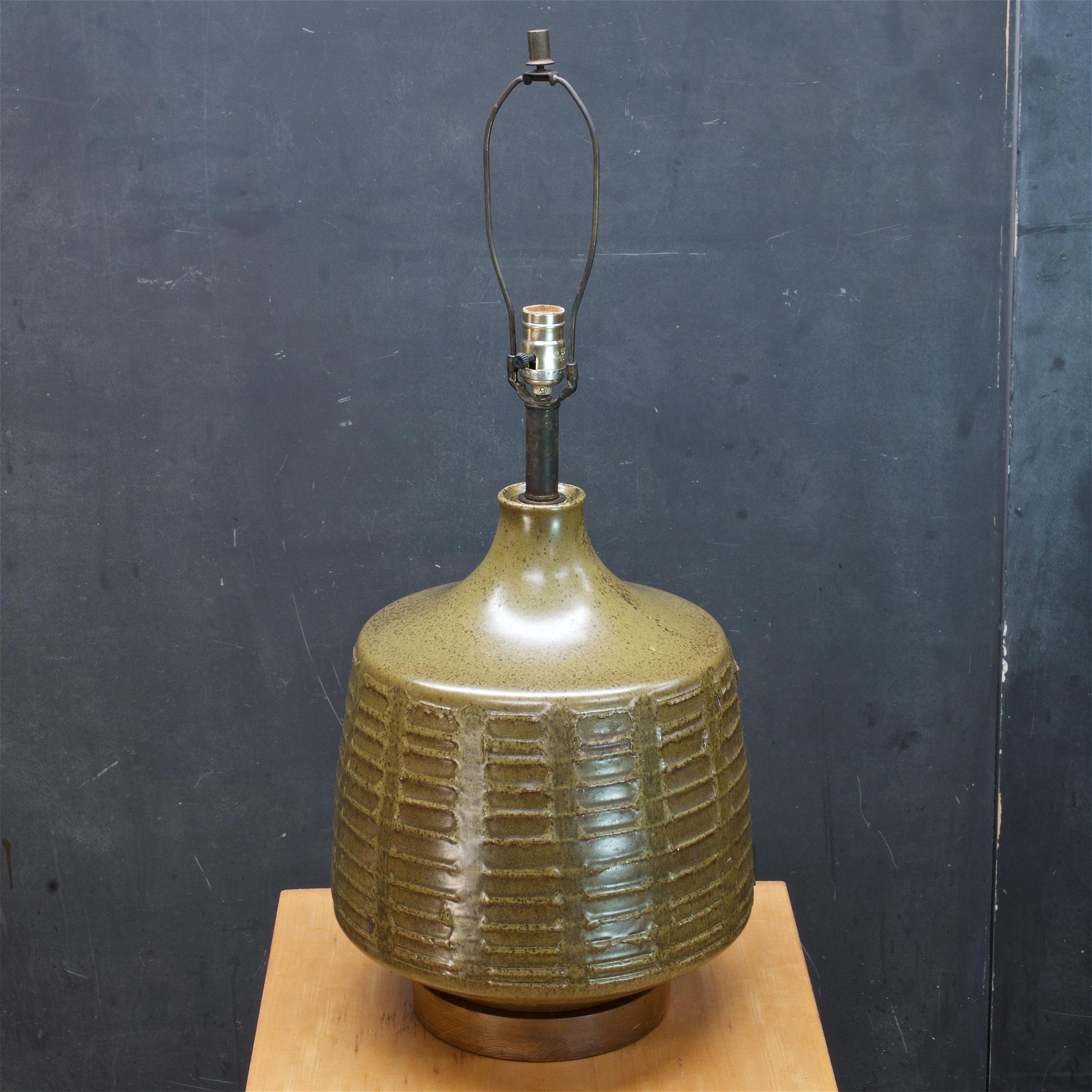 Mid-20th Century 1960s David Cressey Pro Artisan Stoneware Lamp Mid-Century California Design For Sale