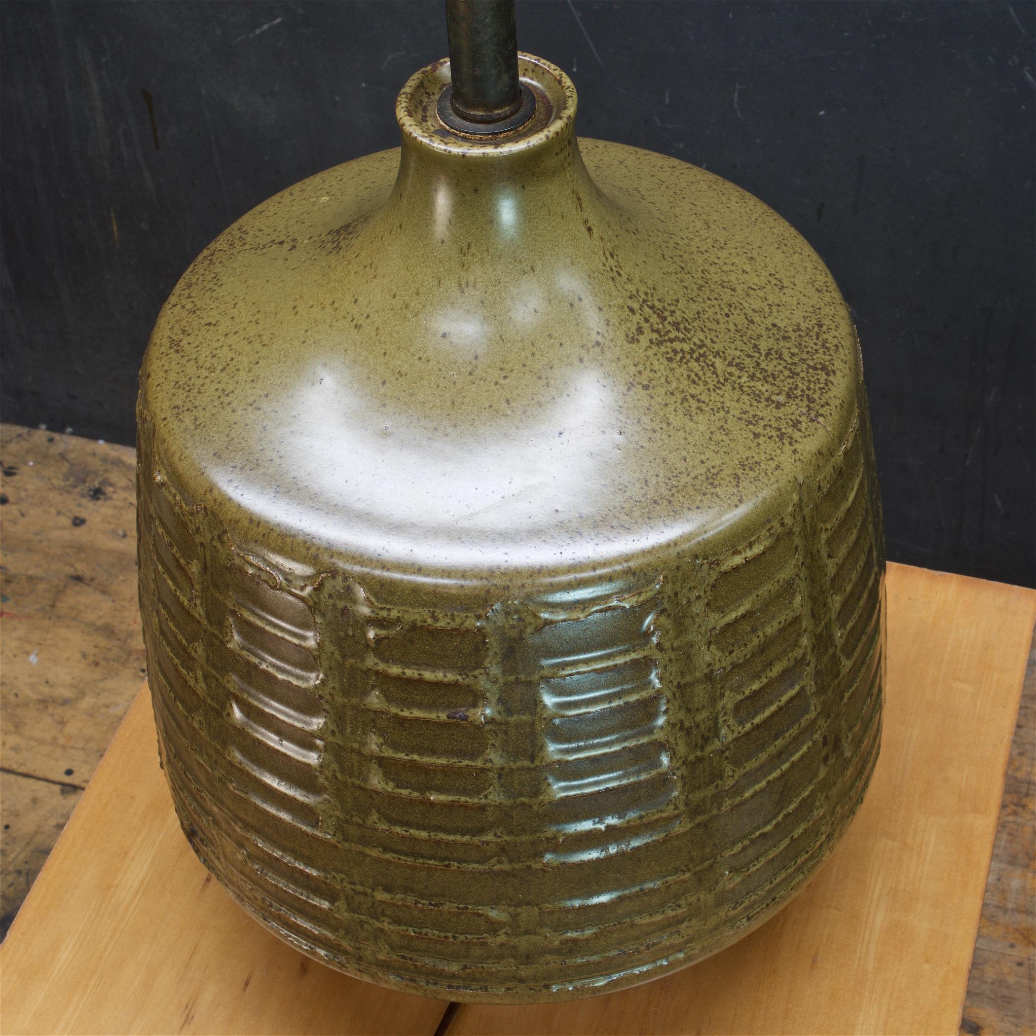 1960s David Cressey Pro Artisan Stoneware Lamp Mid-Century California Design For Sale 1