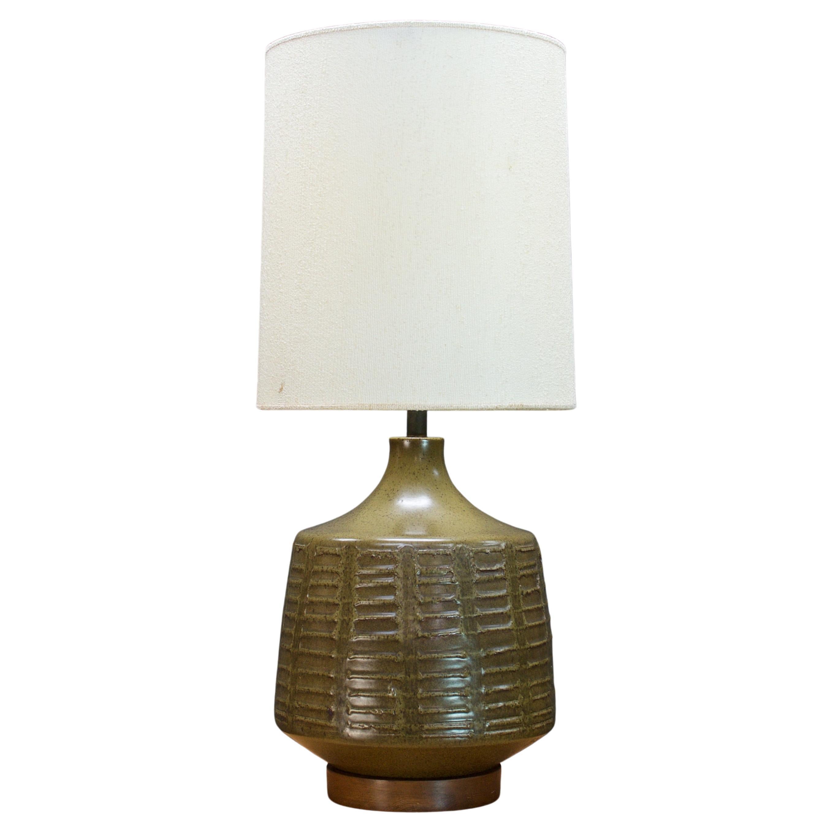 1960s David Cressey Pro Artisan Stoneware Lamp Mid-Century California Design