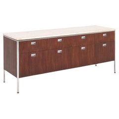 1960s Davis Allen and Gordon Bunshaft for SOM 66 inch Credenza/Cabinet in Walnut