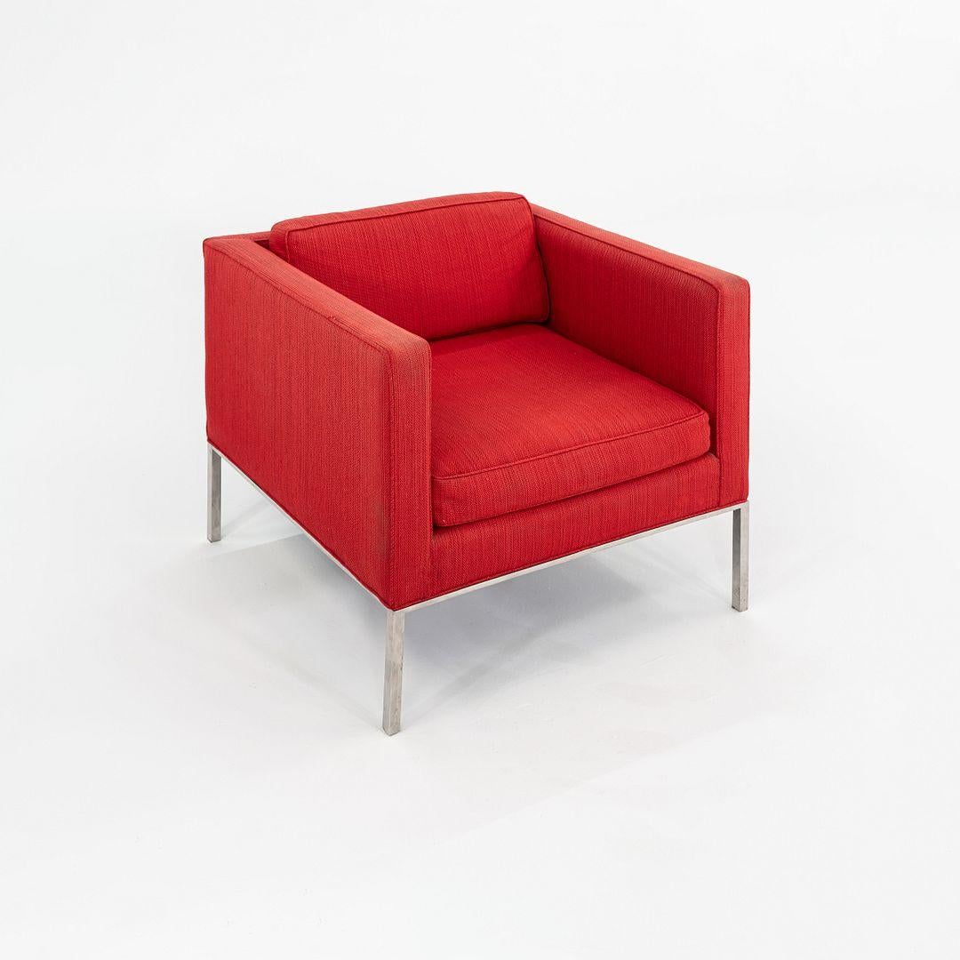 This is a Tuxedo Club Chair, designed by Davis Allen under the leadership of Gordon Bunshaft within SOM. The detailing is typical of Davis Allen's work, with an emphasis on perfectly sharp lines and corners. The chair has a highly polished