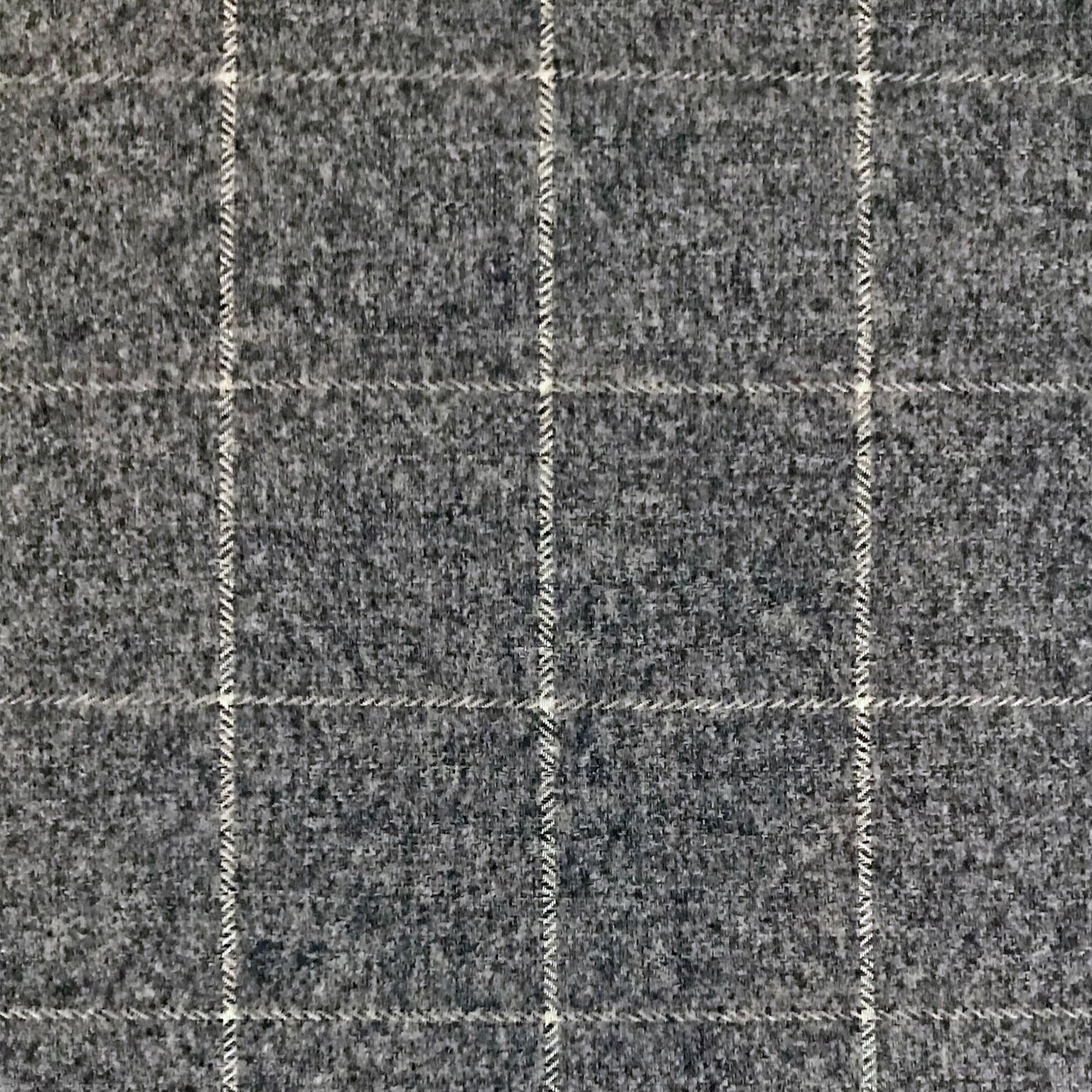 1960s Daybed in Grey Windowpane Flannel on Chromed Iron Base im Zustand „Hervorragend“ im Angebot in New York, NY
