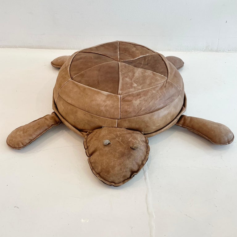 Mid-Century Modern 1960s De Sede Leather Turtle For Sale
