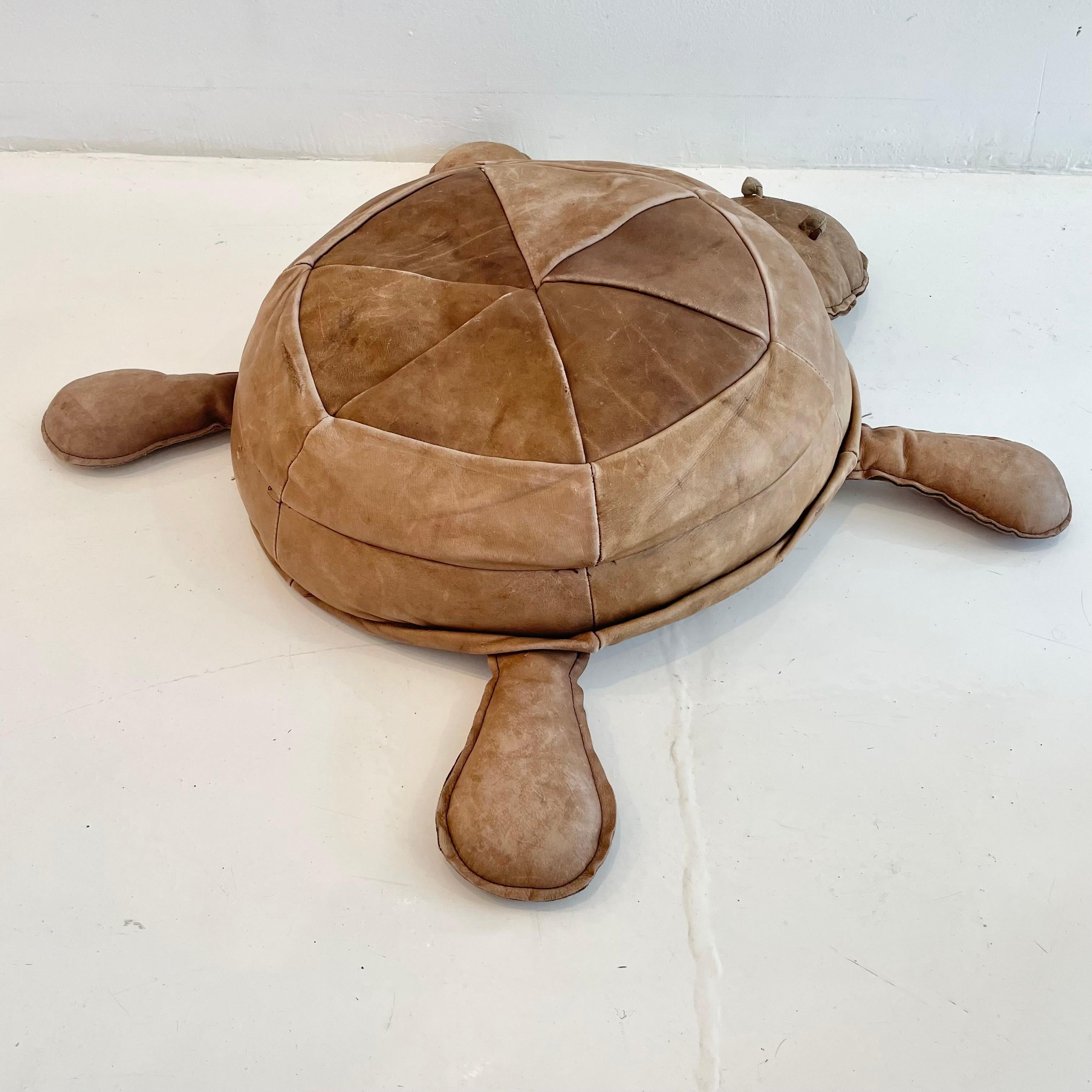 Mid-Century Modern 1960s De Sede Leather Turtle For Sale