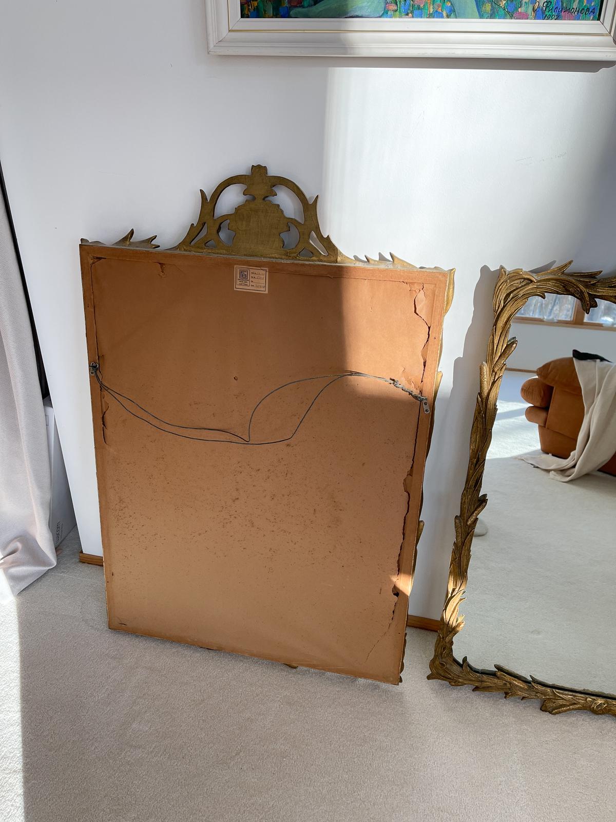 1960s Decorative Arts New York Giltwood Victorian Mirrors by Friedman Brothers In Good Condition In Armonk, NY