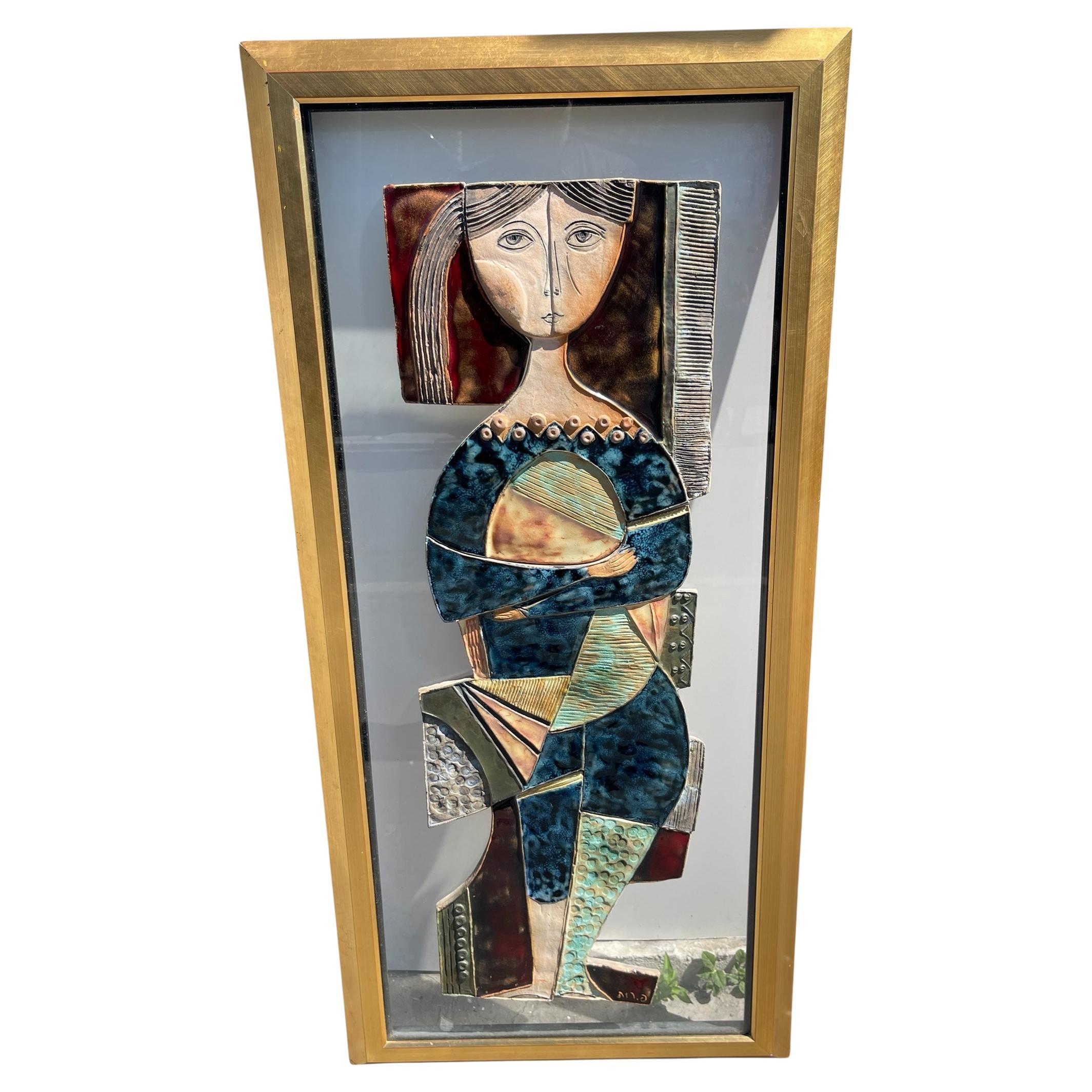 1960's Décorative ceramic wall decoration