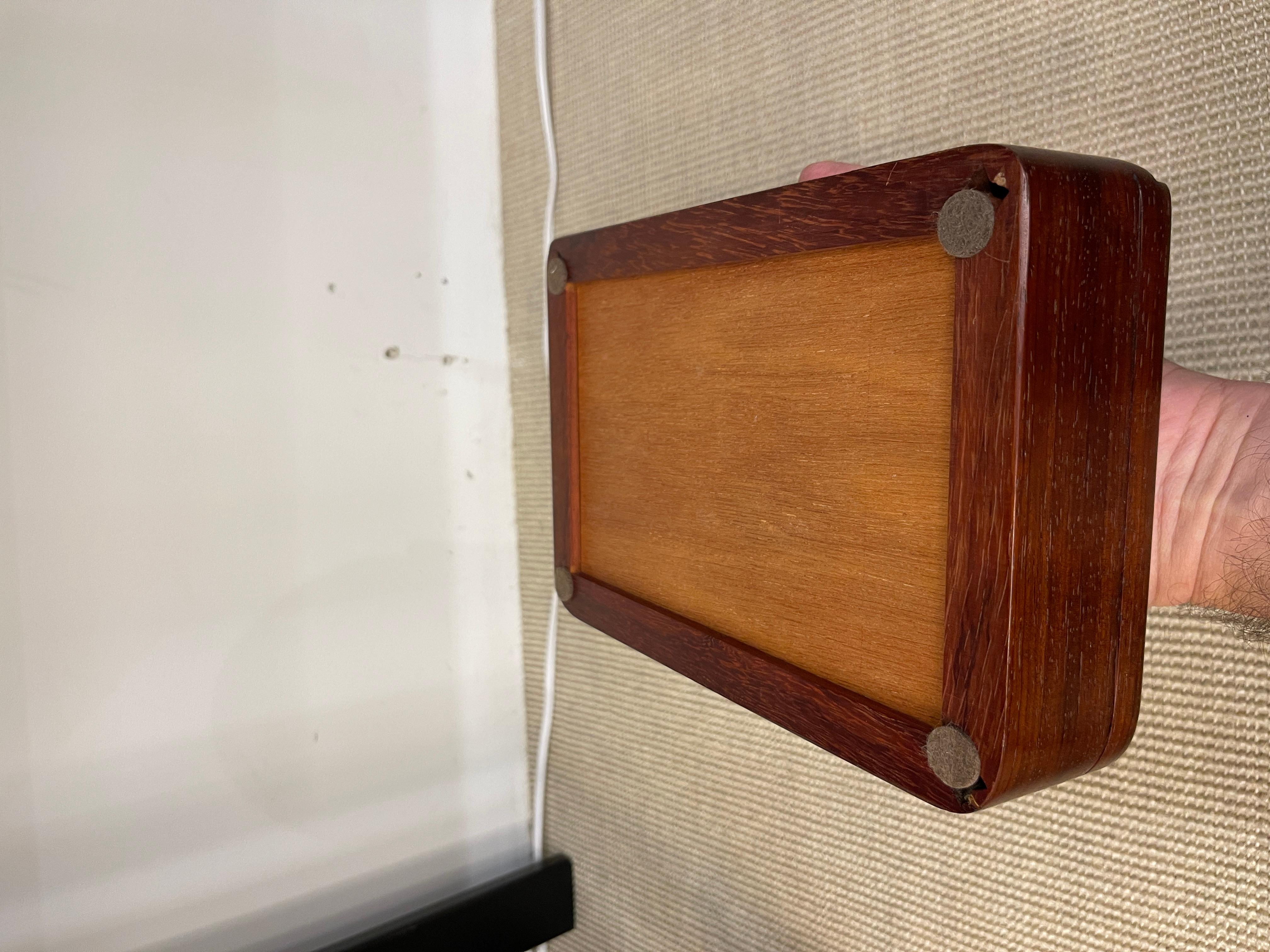 Legno di alberi da frutto Scatola Decorative Crafts Wood degli anni '60 in vendita