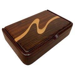 Scatola Decorative Crafts Wood degli anni '60