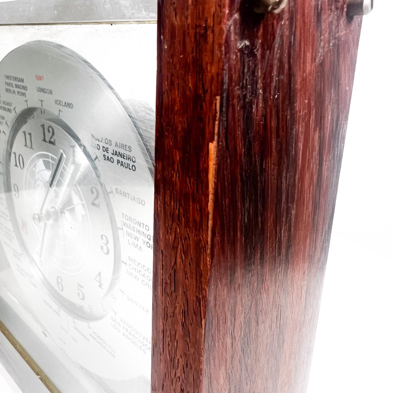 Mid-Century Modern 1960s Decorative Modern International Table Clock Verichron Harris & Mallow NJ