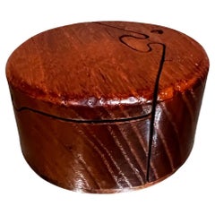 1960s Decorative Wood Puzzle Cube Secret Box