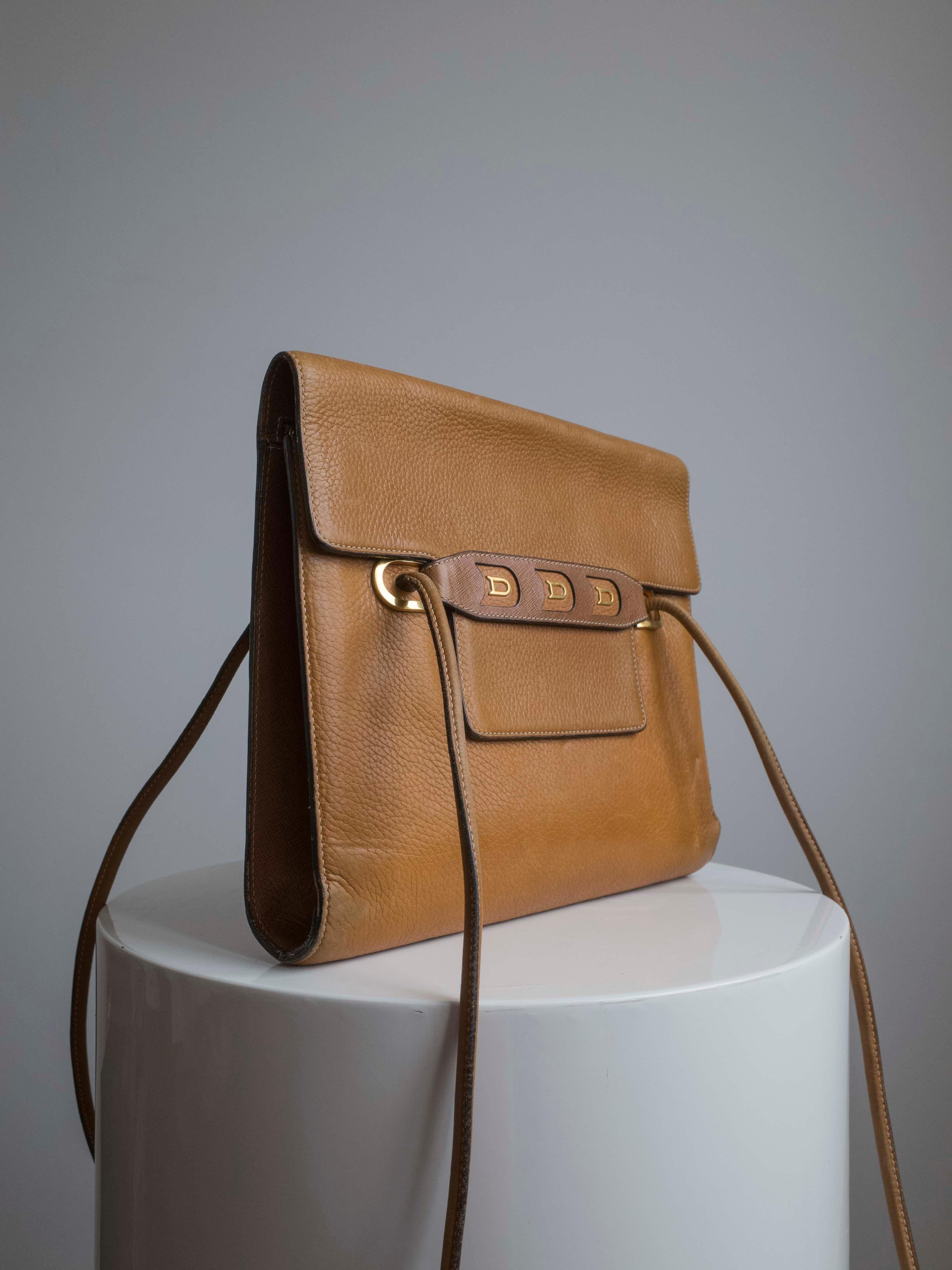 Brown 1960s Delvaux Purse, Belgium For Sale