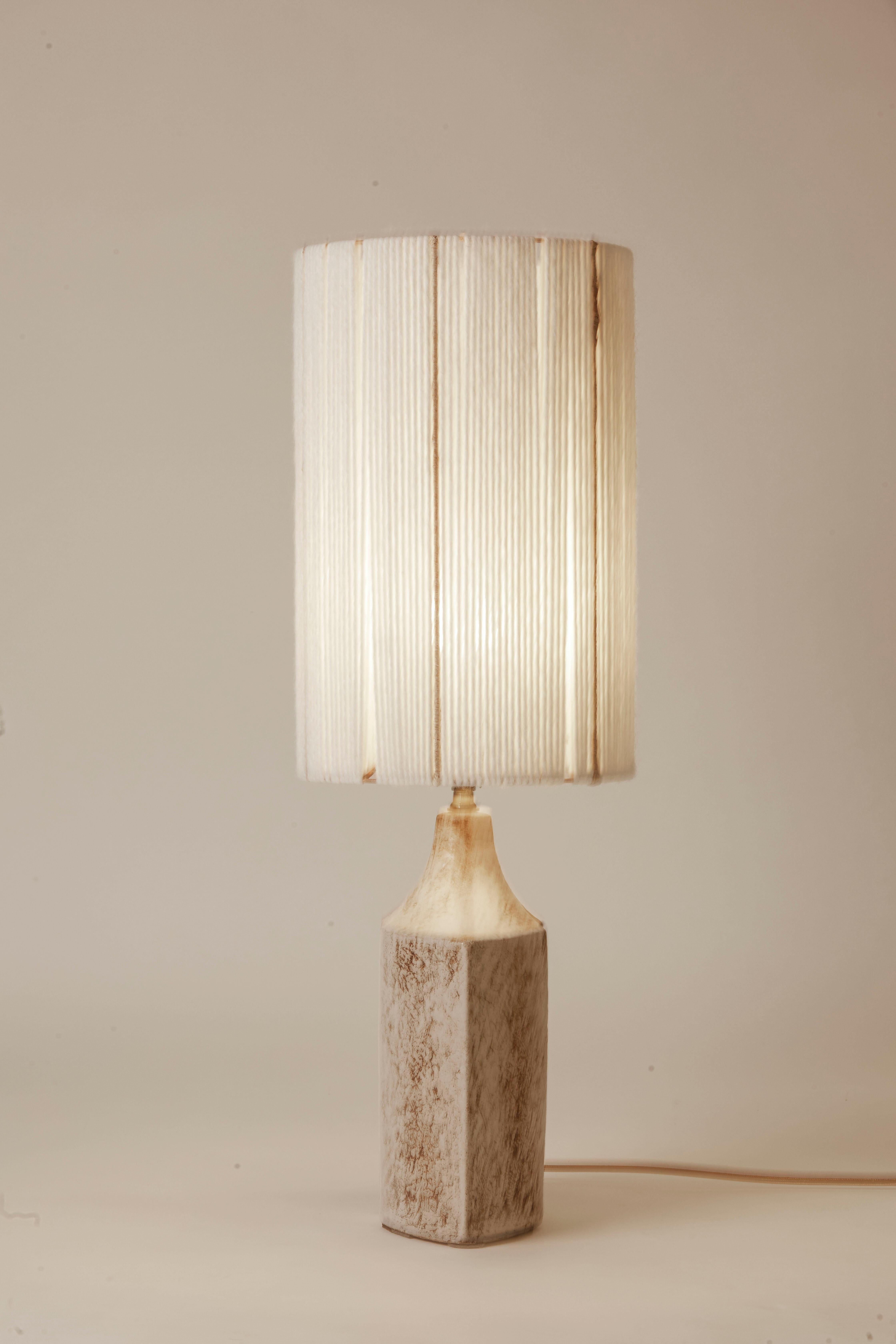 Mid-20th Century 1960's Denmark Ceramic Lamp with Shade For Sale