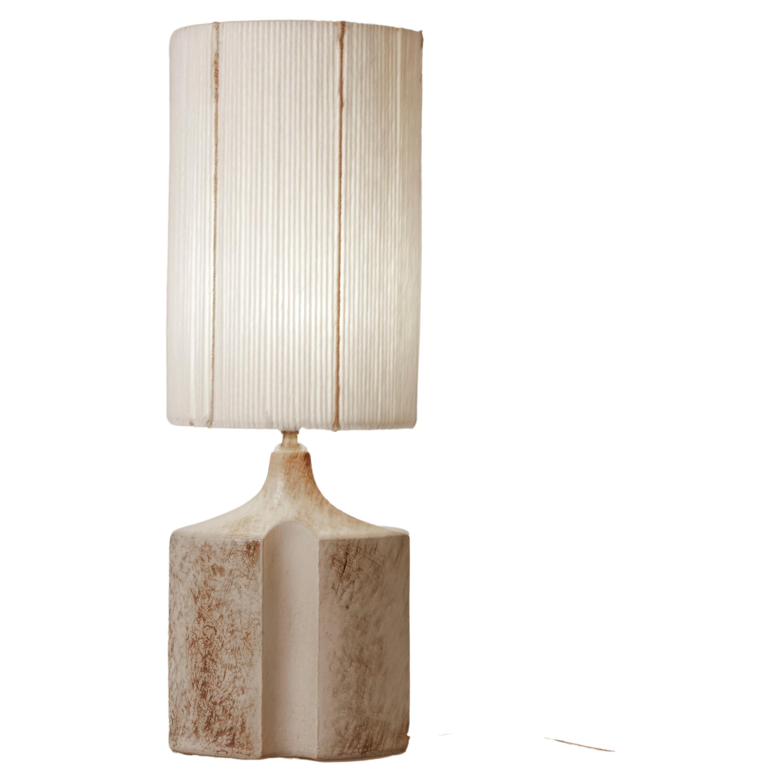 Mid Century White Ceramic Lamp, Denmark 1960s