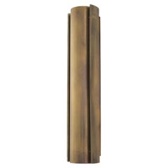 1960s Design and Brutalist Style Large Brass Wall Light