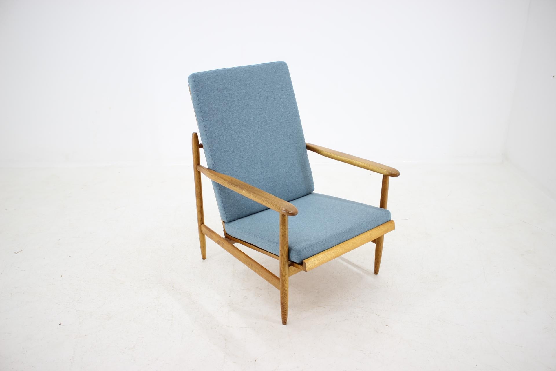 Mid-Century Modern 1960s Design Armchair, Czechoslovakia