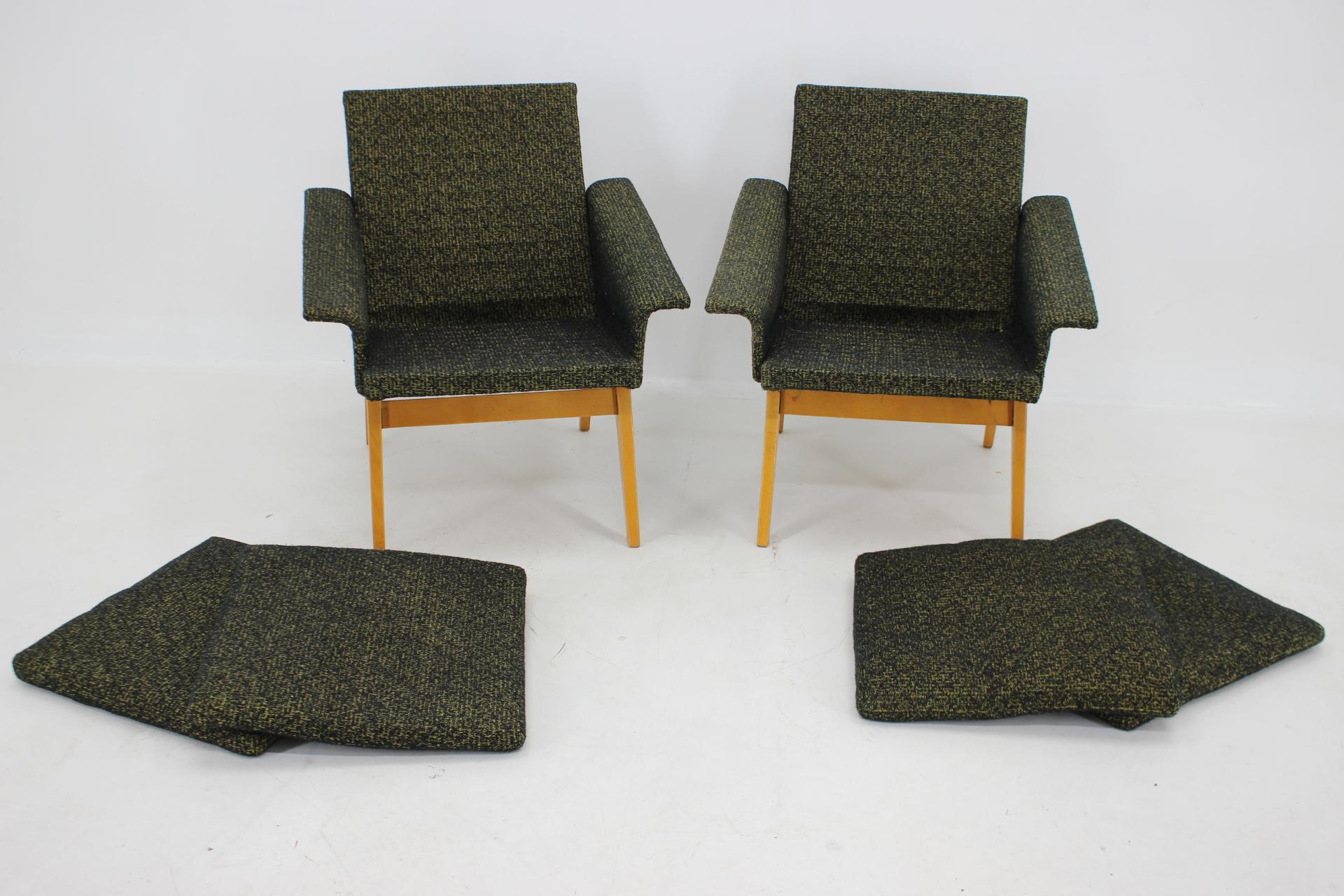 1960s Design Armchairs, Czechoslovakia For Sale 4
