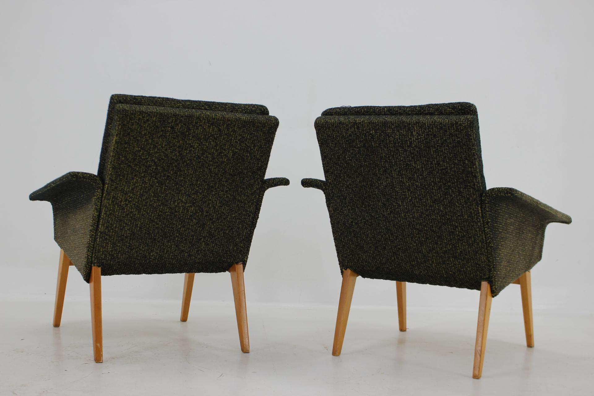 1960s Design Armchairs, Czechoslovakia For Sale 2