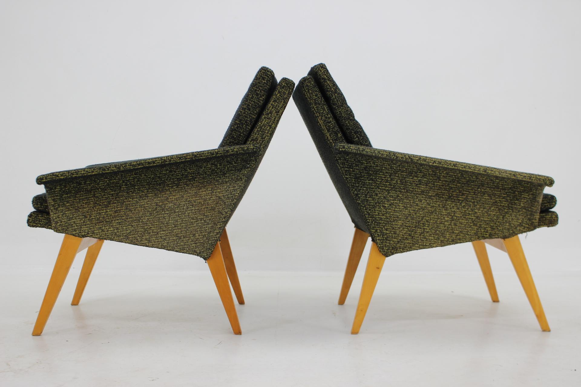 1960s Design Armchairs, Czechoslovakia For Sale 3