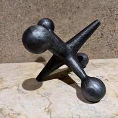 1960s Design Line Metal Jack Jax Bookend California