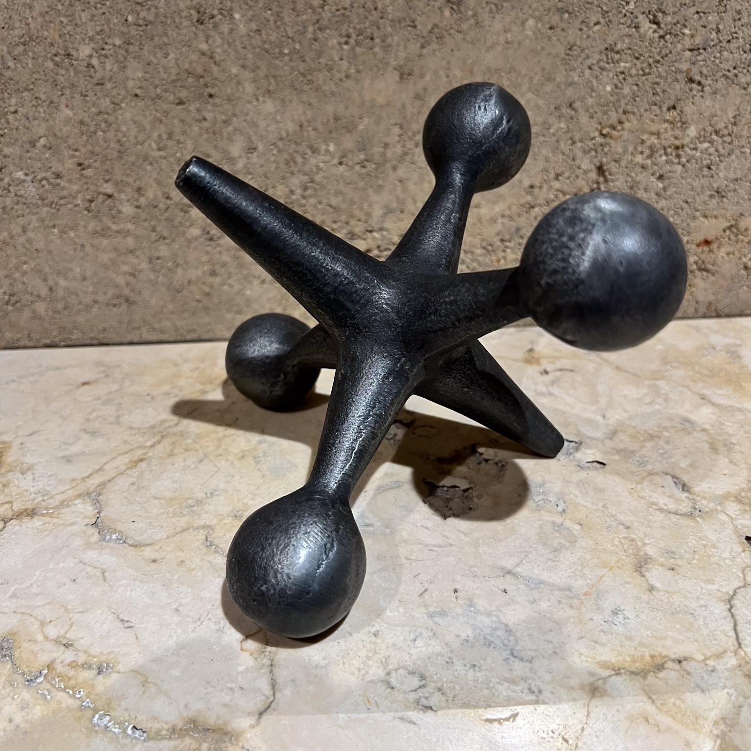 American 1960s Design Line Metal Jack Jax Bookend California For Sale