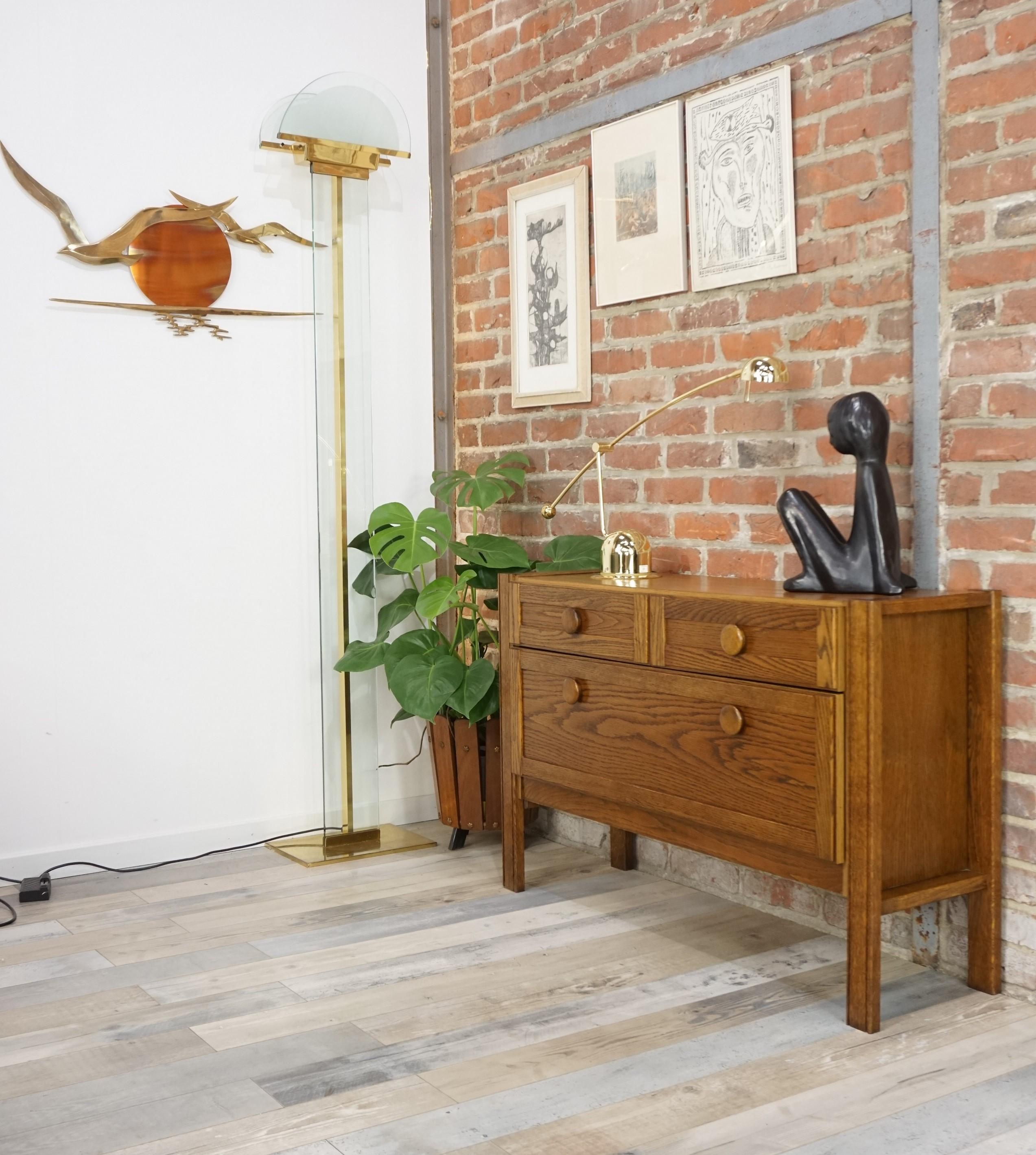 1960s Design Oak Wooden Cabinet For Sale 7
